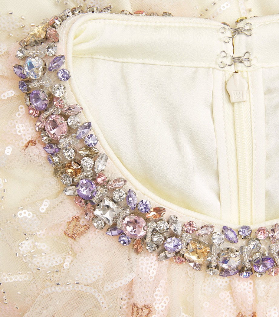 Embellished Floral Maxi Dress CHAMPAGNE Image 5