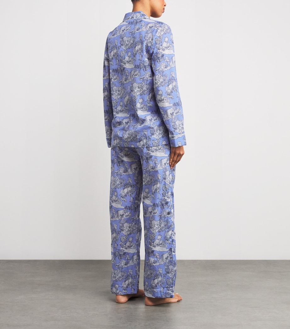Cotton Island Print Pyjama Set BLUE Image 3