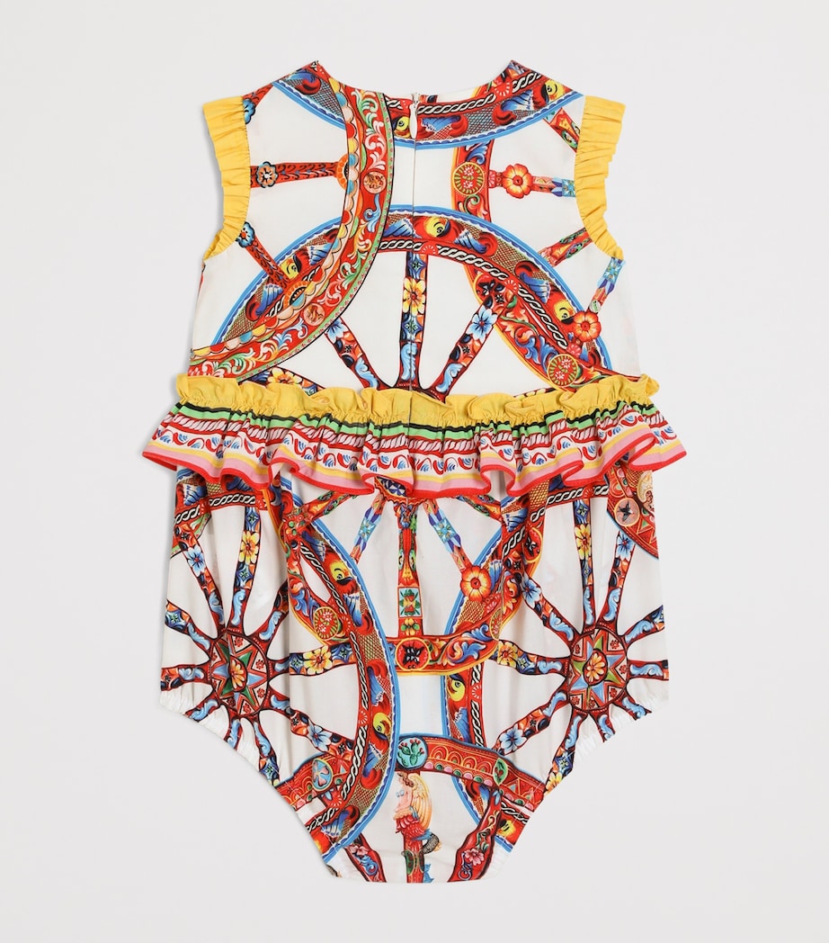 Dolce&Gabbana Kids Cotton Carretto Bodysuit (3-24 Months) Carretto F.bco Image 2