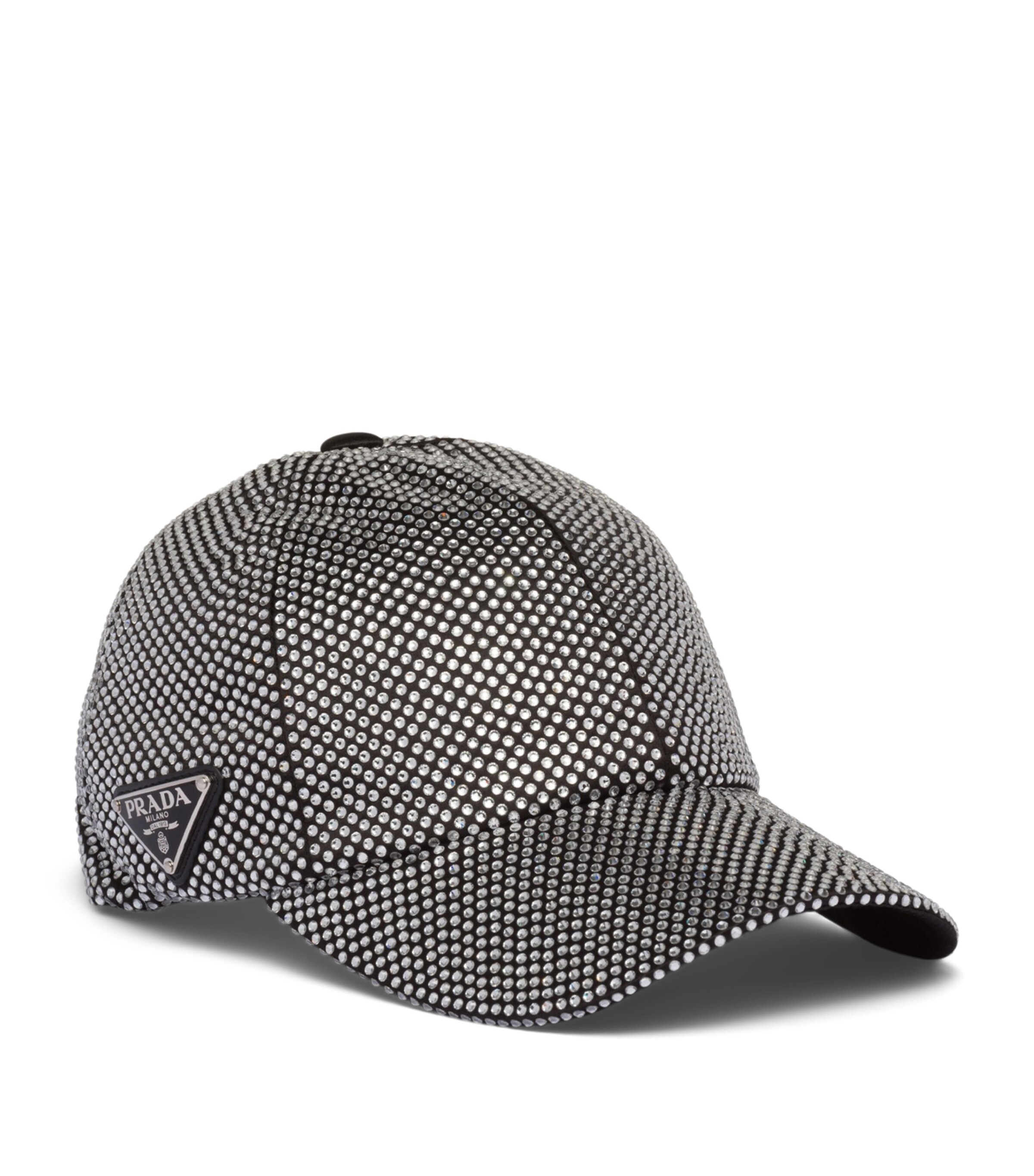 Prada Crystal-Embellished Duchesse Baseball Cap Image 1