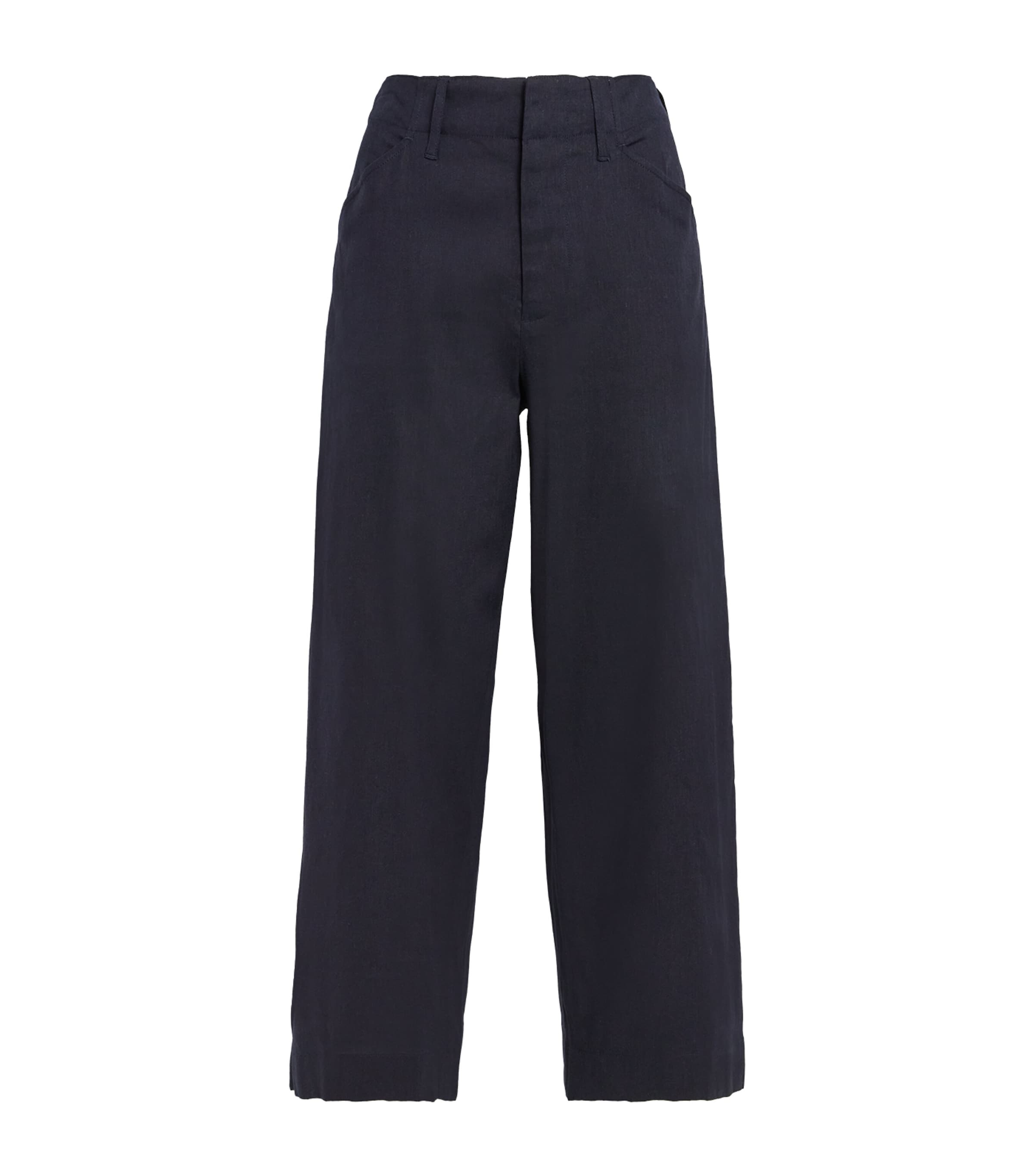 Rag & Bone Linen-blend Banks Trousers In Navy