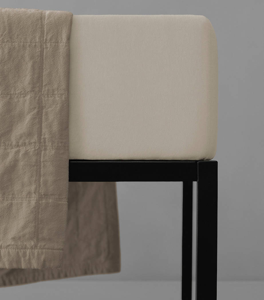 Society Limonta Linen Rem Super King Fitted Sheet (180cm x 200cm) Marmo Image 1