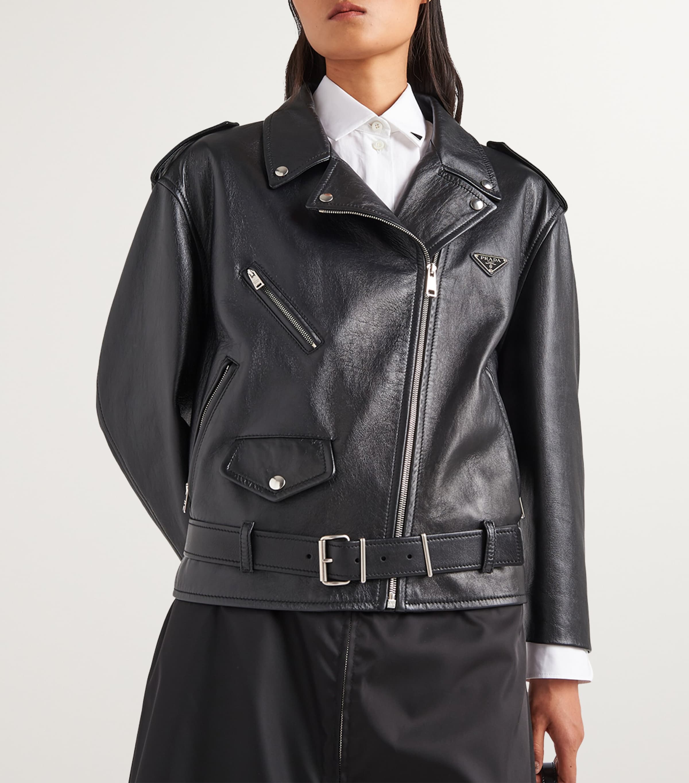 Nappa Leather Biker Jacket F0002 Image 3