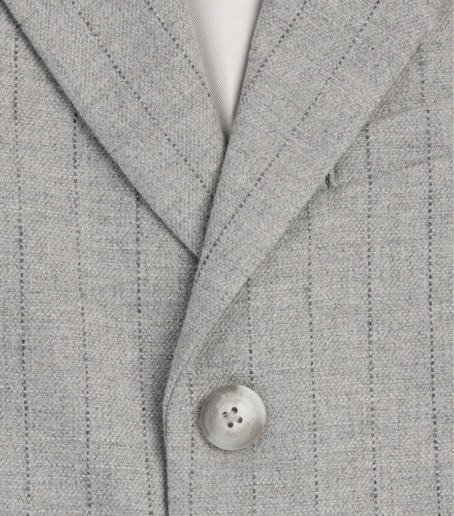 Eleventy Kids Pinstripe Blazer (2-16 Years) Grigio Med Mel. Image 2