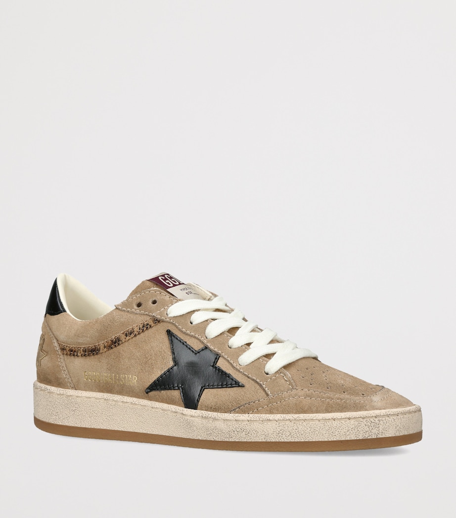 Golden Goose Womens Suede Ball Star Sneakers Beige Comb Image 2