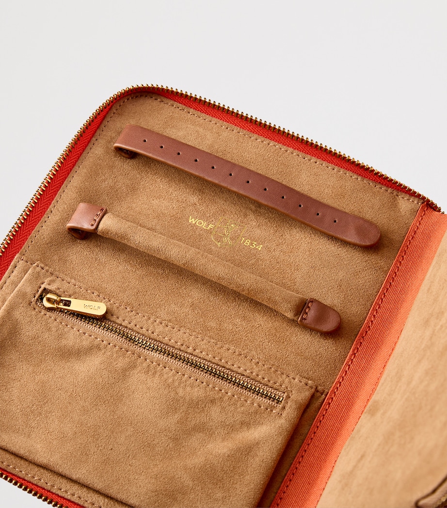Ida Travel Zip Jewellery Portfolio Case ORANGE Image 4