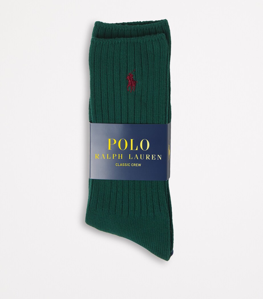 Polo Ralph Lauren Mens Cotton-Blend Polo Pony Socks Dark Green Image 1