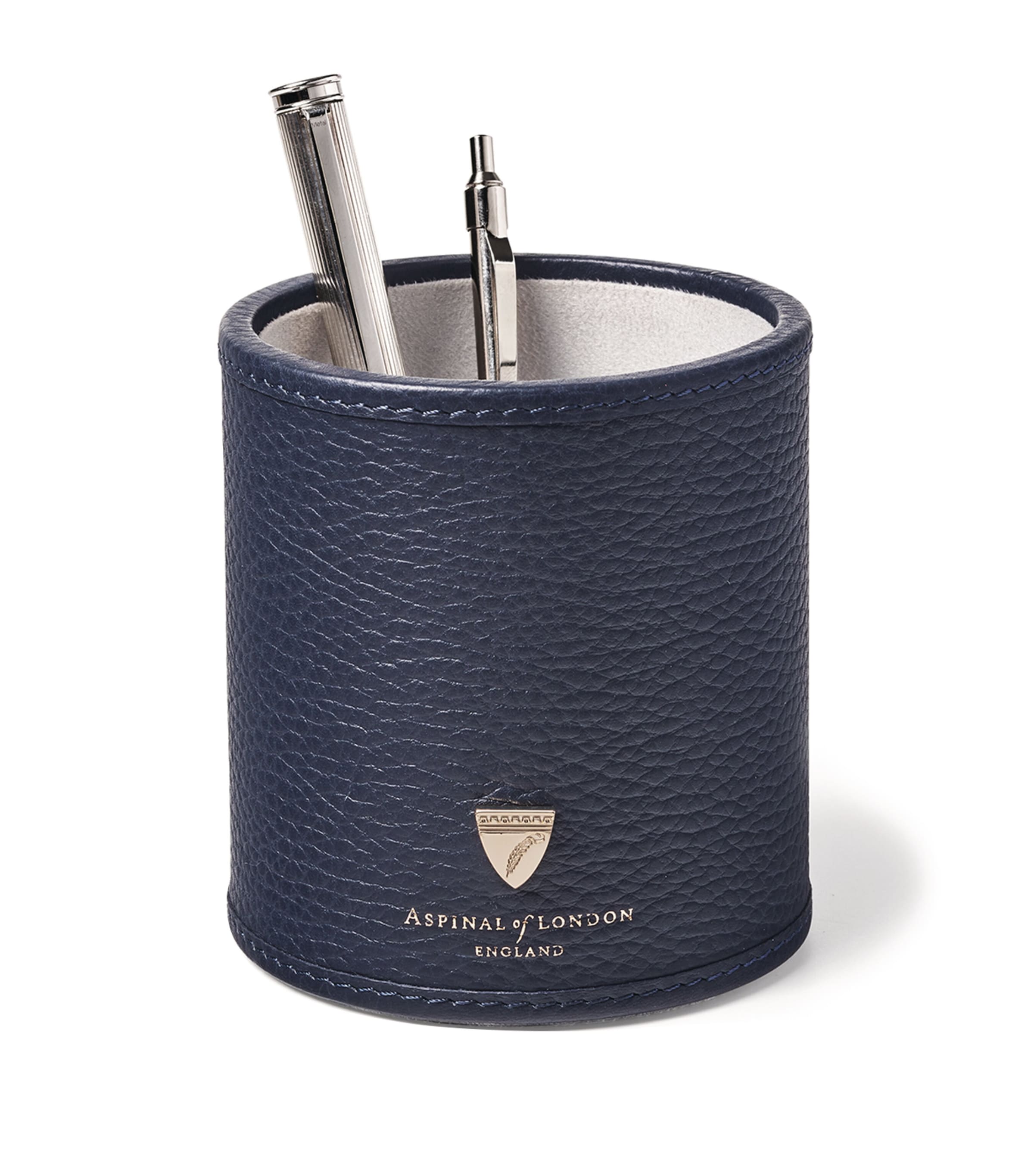 Aspinal Of London Round Pen Pot In Blue