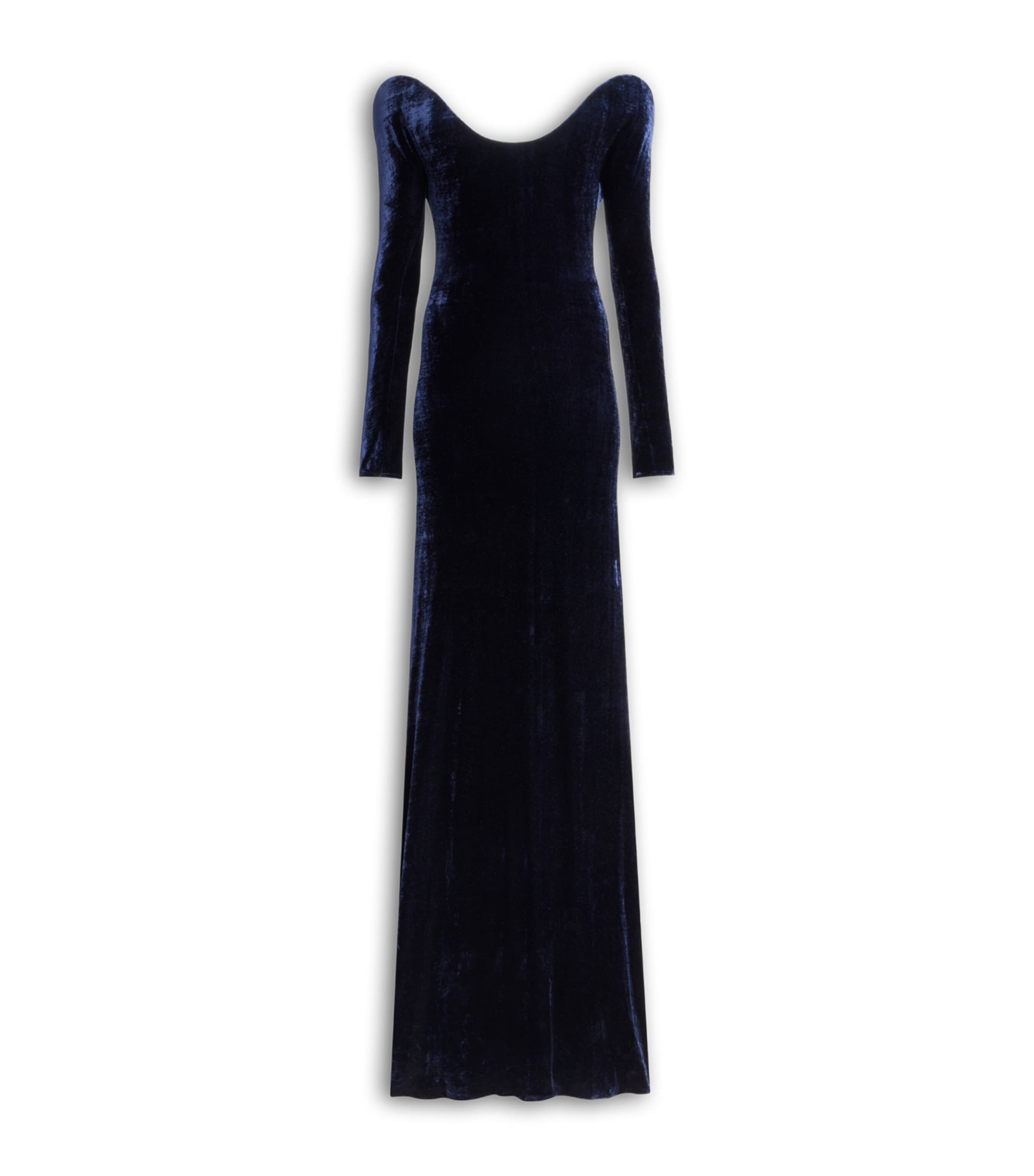 Alaïa Womens Curved Maxi Dress Minuit Image 1