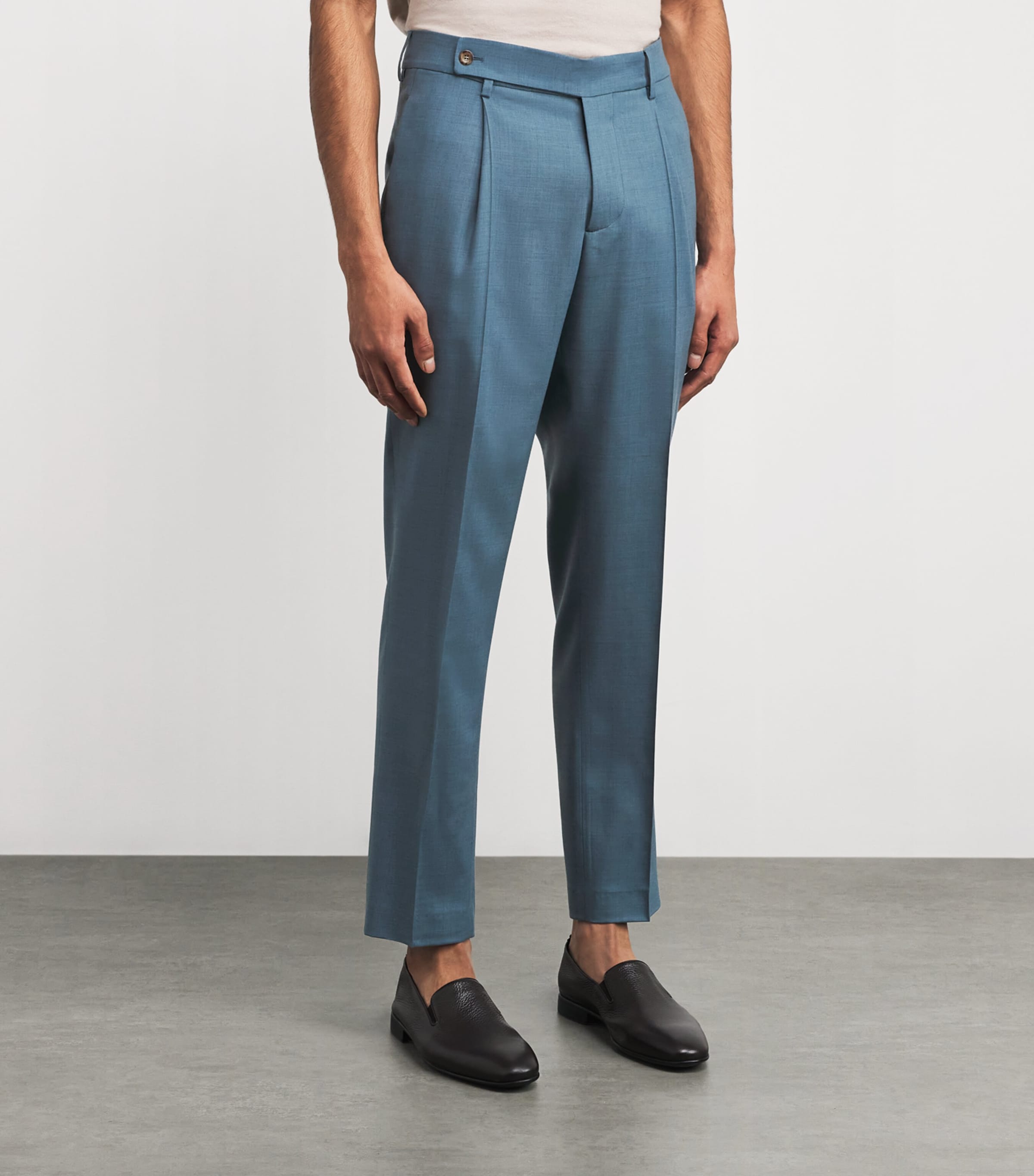 Cashmere Suit Trousers 45844 LIGHT BLUE Image 3