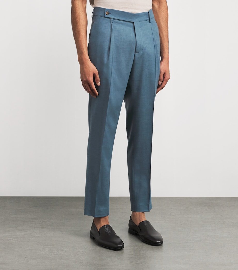 Cashmere Suit Trousers 45844 LIGHT BLUE Image 3