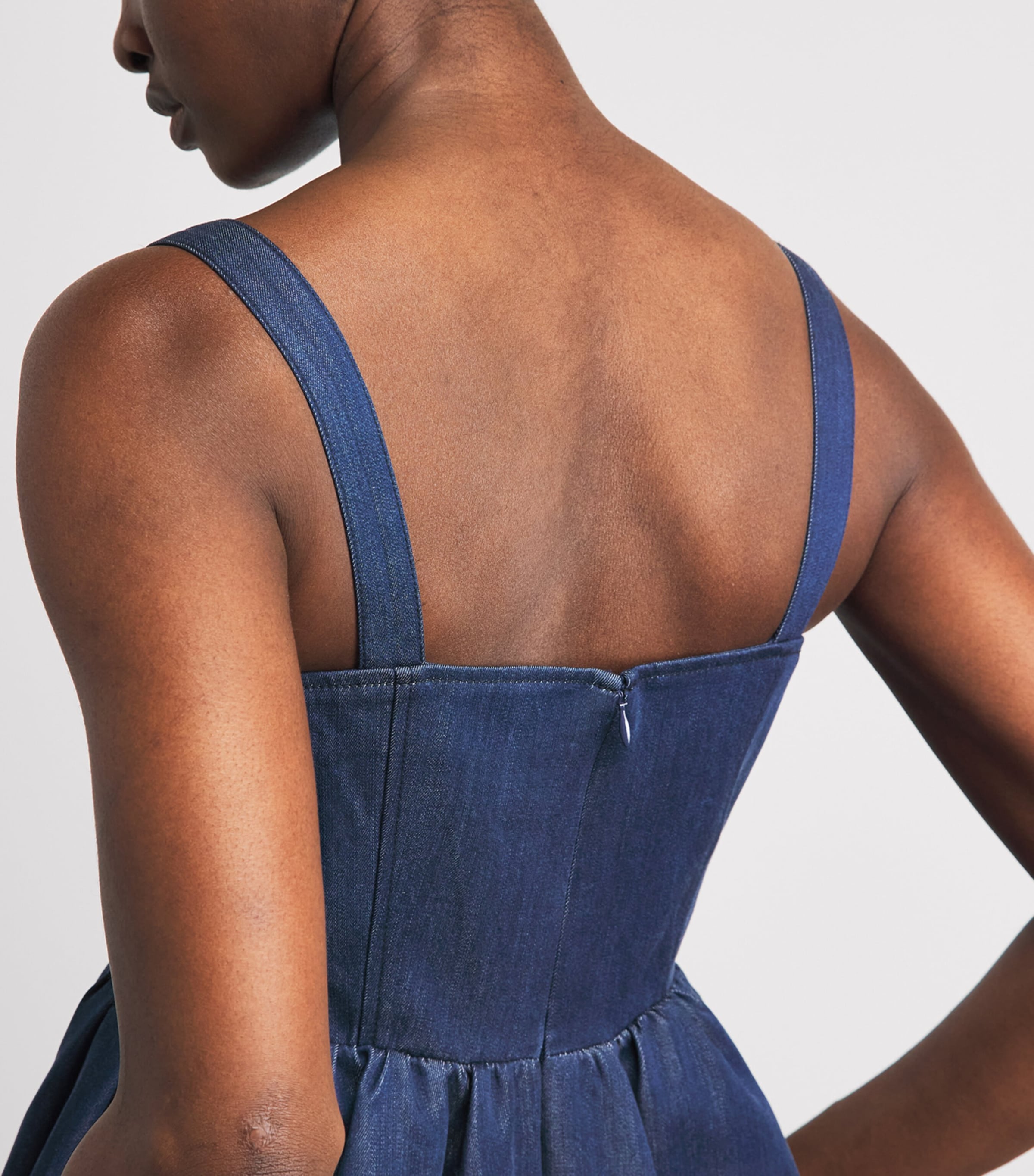 LIVIANA DRESS BLUE CHAMBRAY UK 8