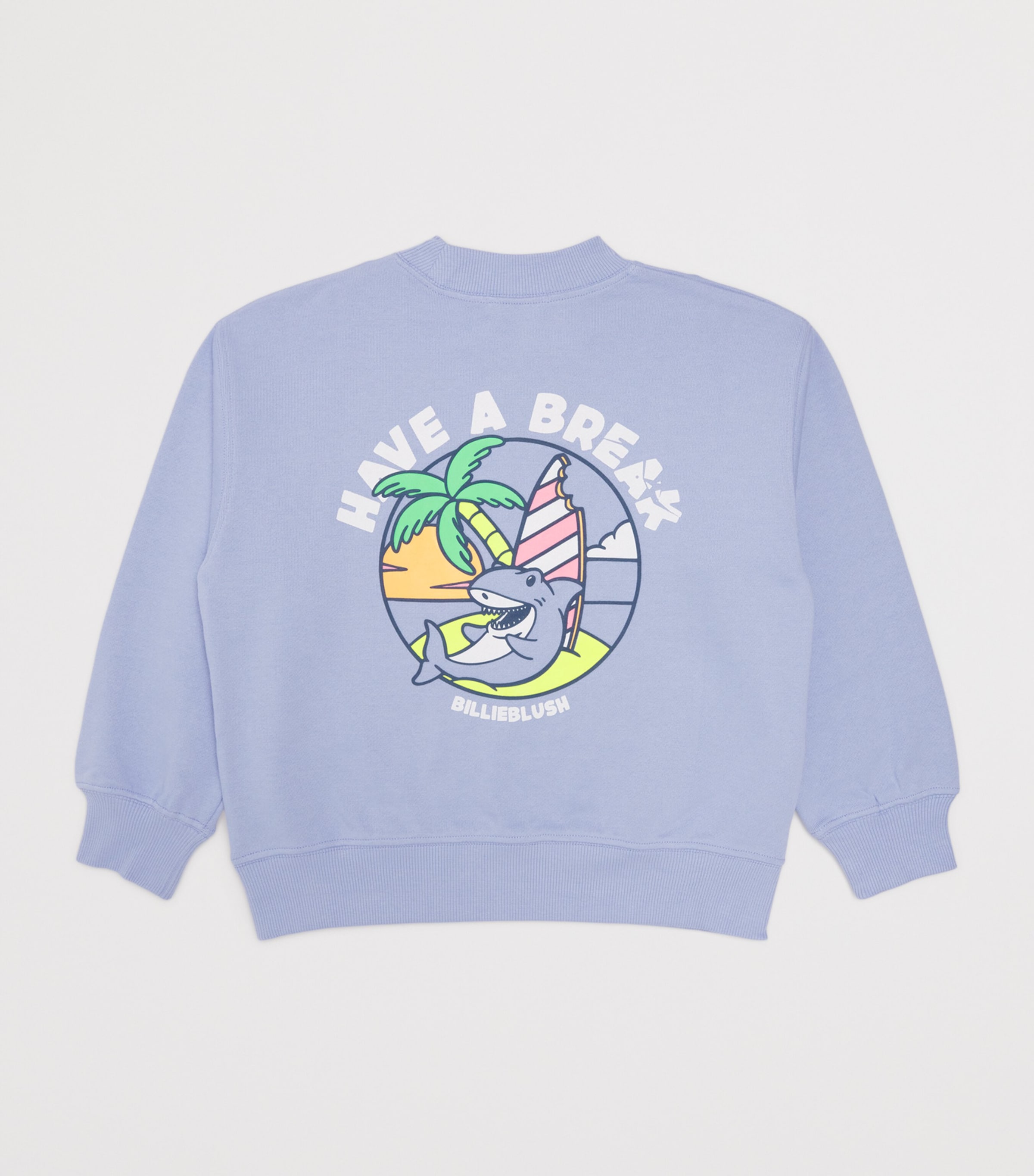 Billieblush Cotton Have A Break Sweatshirt (4-10 Years) Blue Image 2