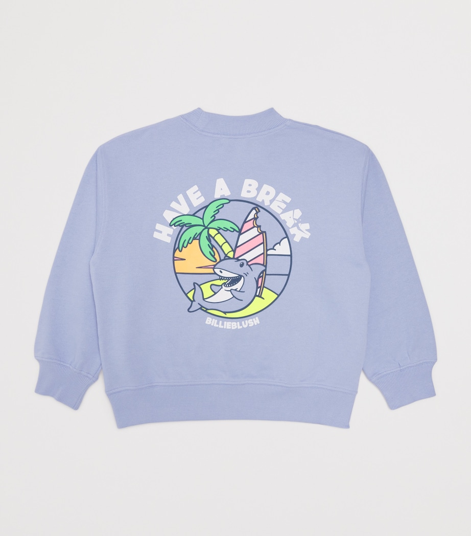 Billieblush Cotton Have A Break Sweatshirt (4-10 Years) Blue Image 2