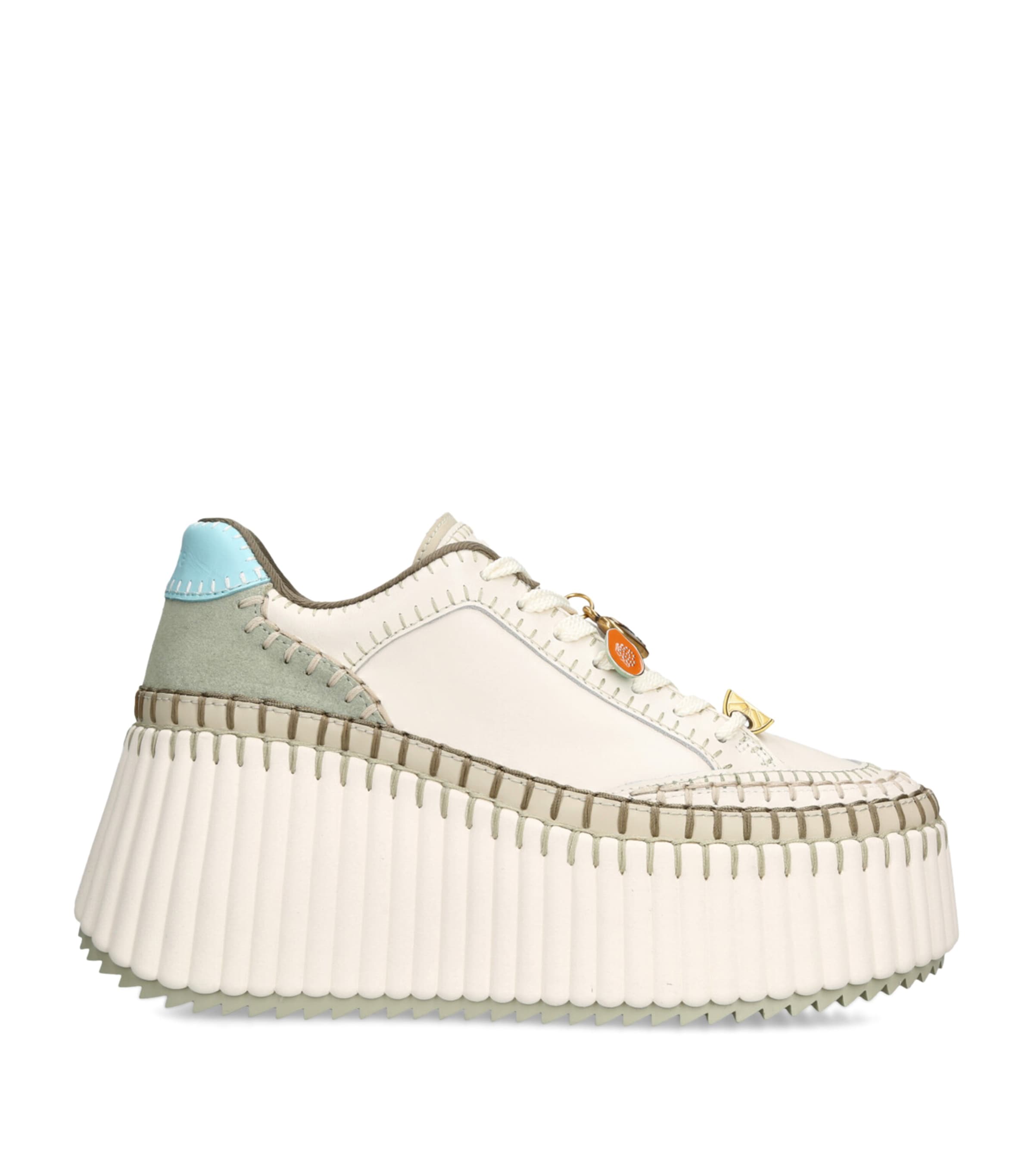 Chloé Nama Runner Platform Sneakers Turquoise Image 1