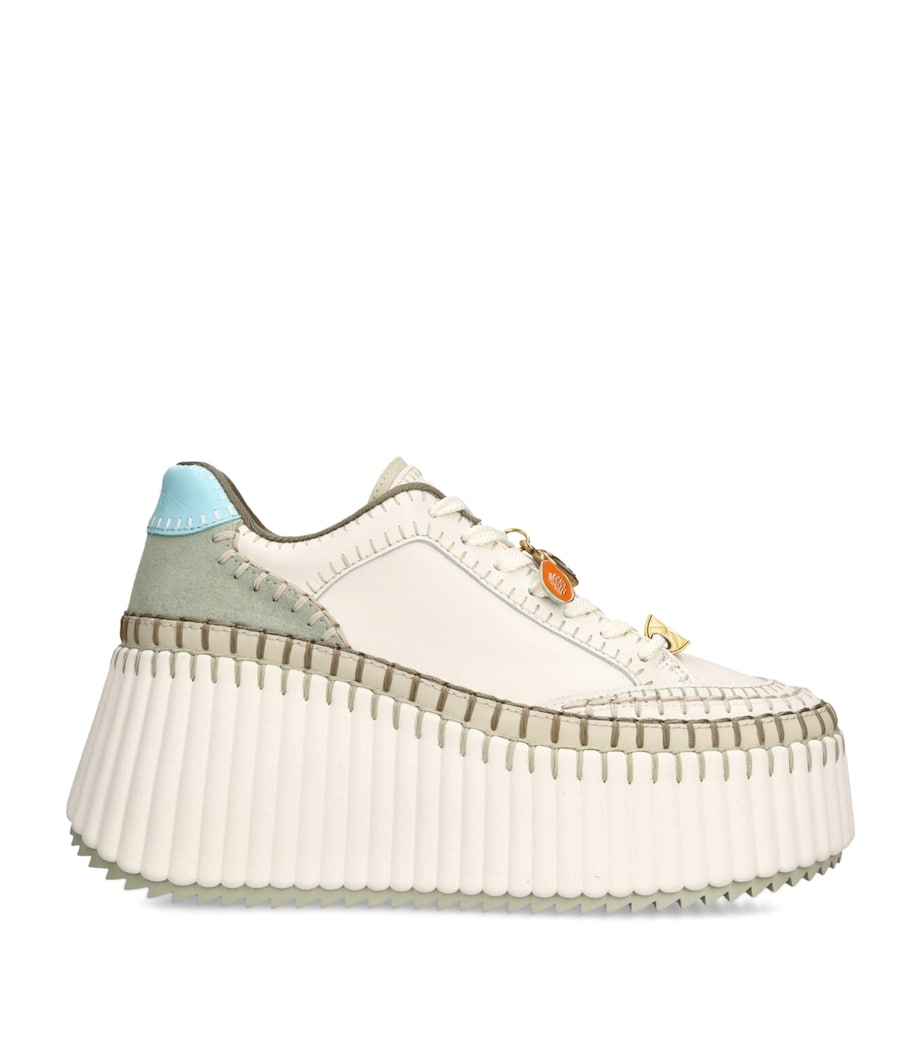 Chloé Nama Runner Platform Sneakers Turquoise Image 1
