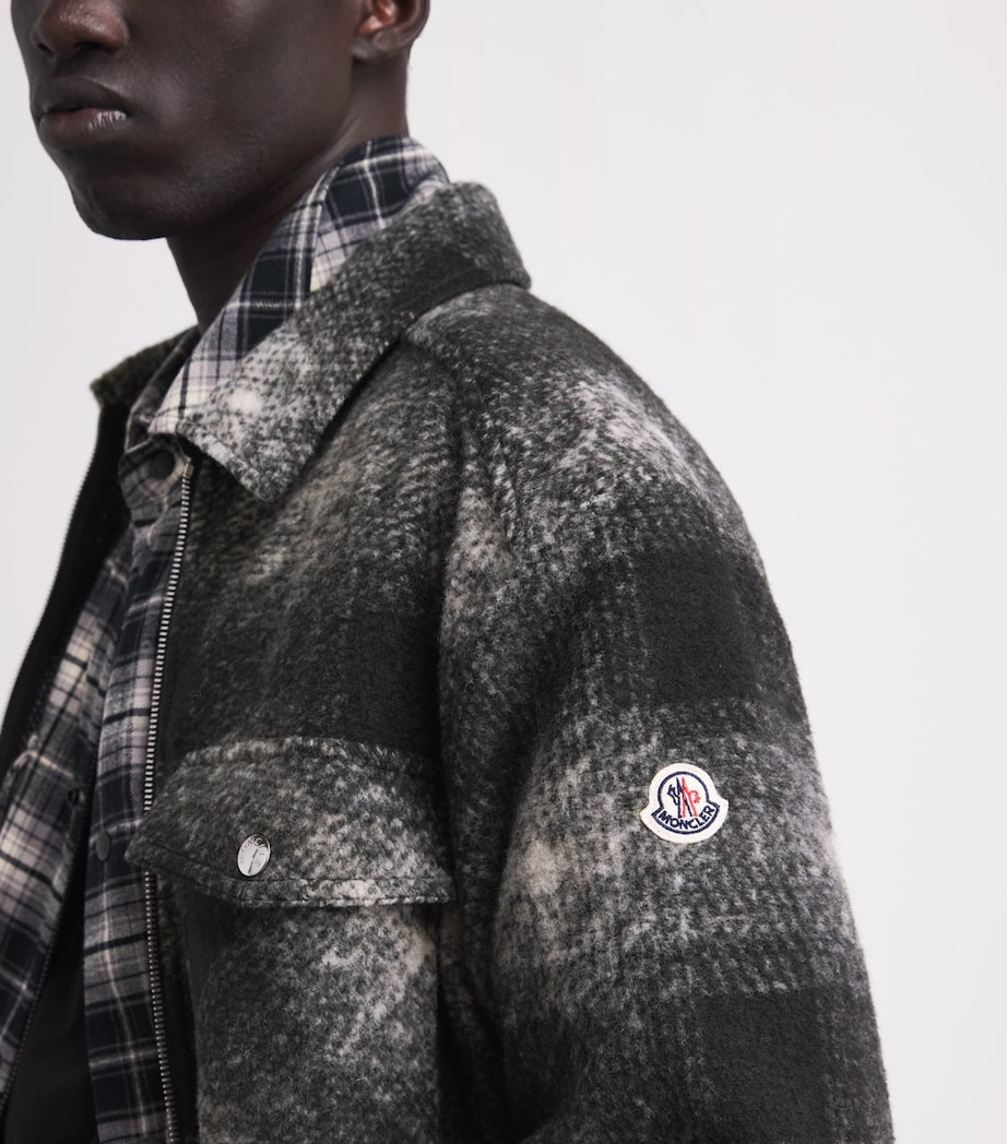 Moncler Mens Check Zip-Up Overshirt Image 3