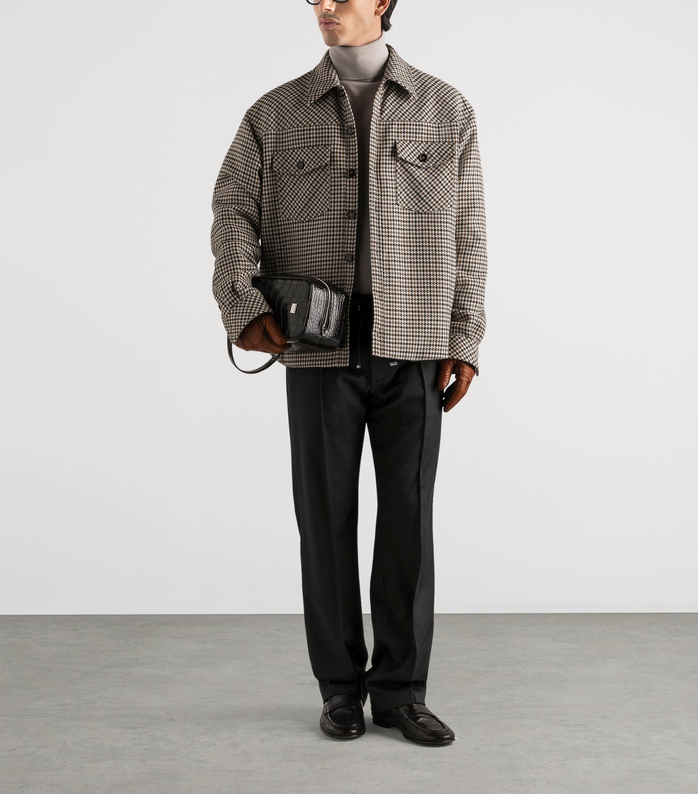 Dolce&Gabbana Mens Virgin Wool Houndstooth Jacket Fantasy (not Image 2