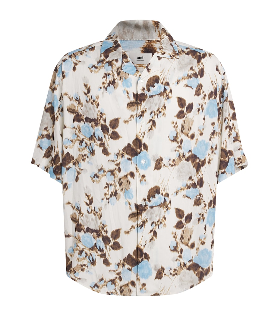 Floral Short-Sleeve Shirt 4508 - CIEL/IVOIRE Image 1