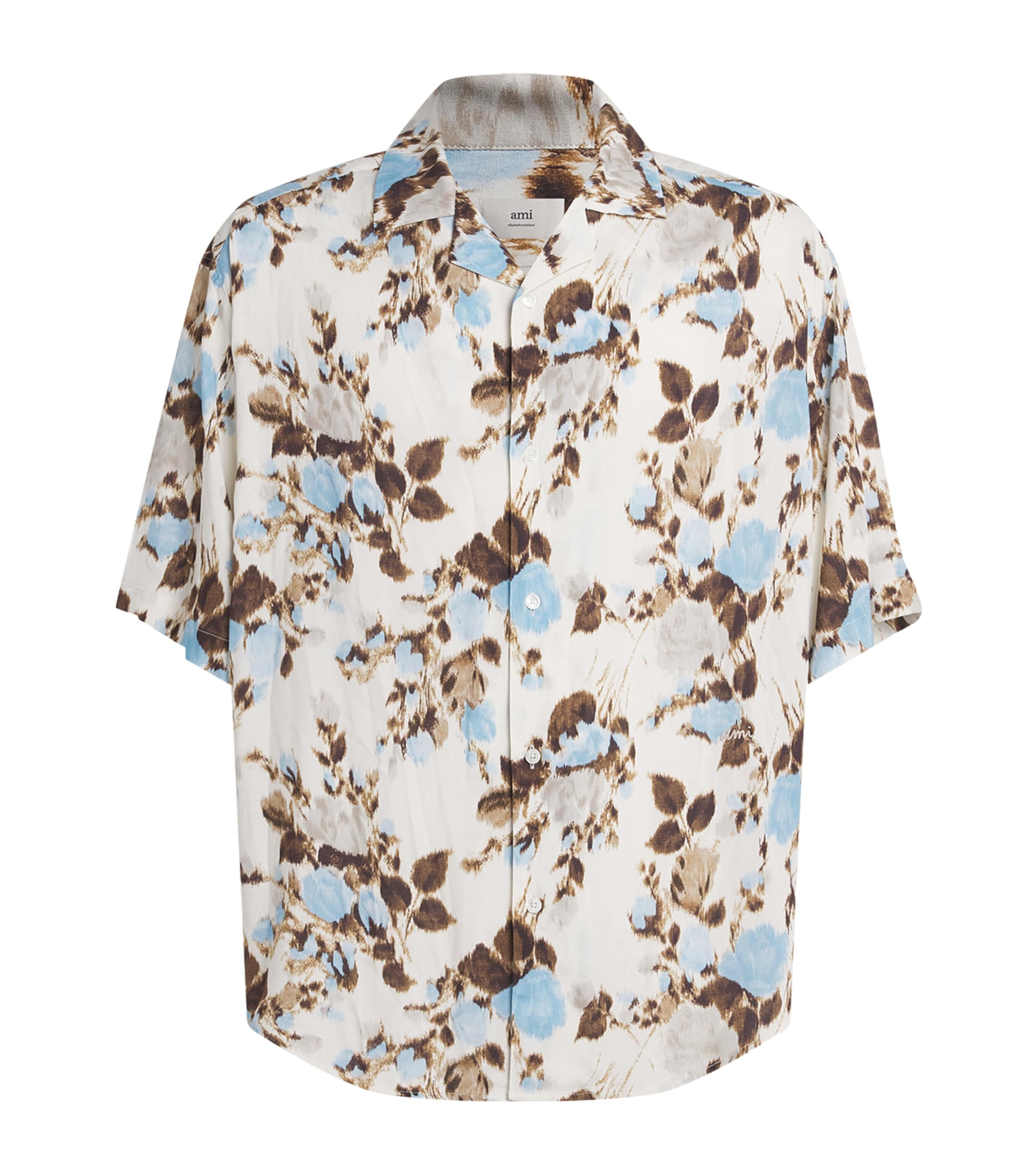 AMI Paris Floral Short-Sleeve Shirt | Men Clothing | Shirts | Casual Shirts | Designers | Ami Paris