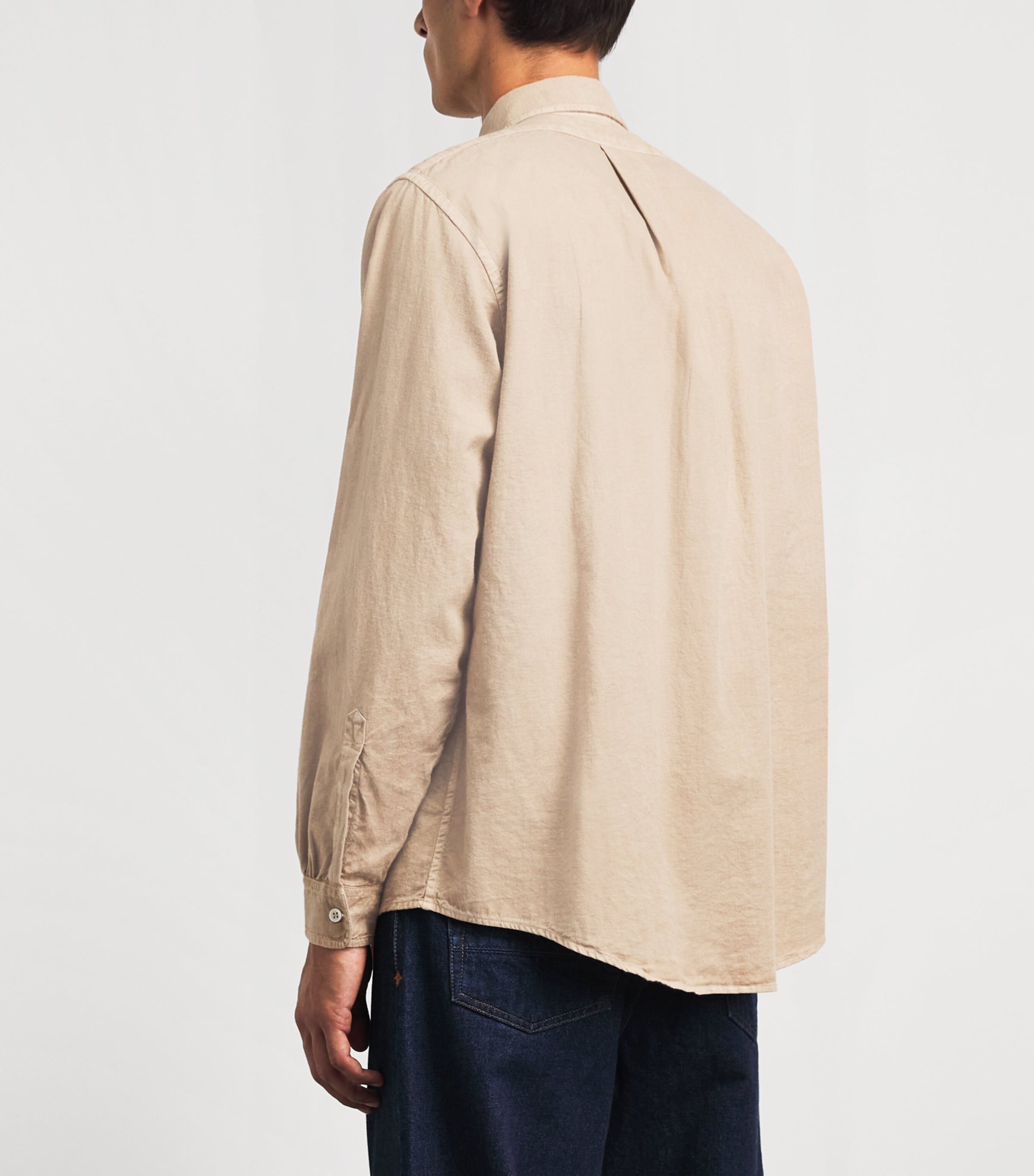 Barena Mens Flannel Shirt Beige Image 5