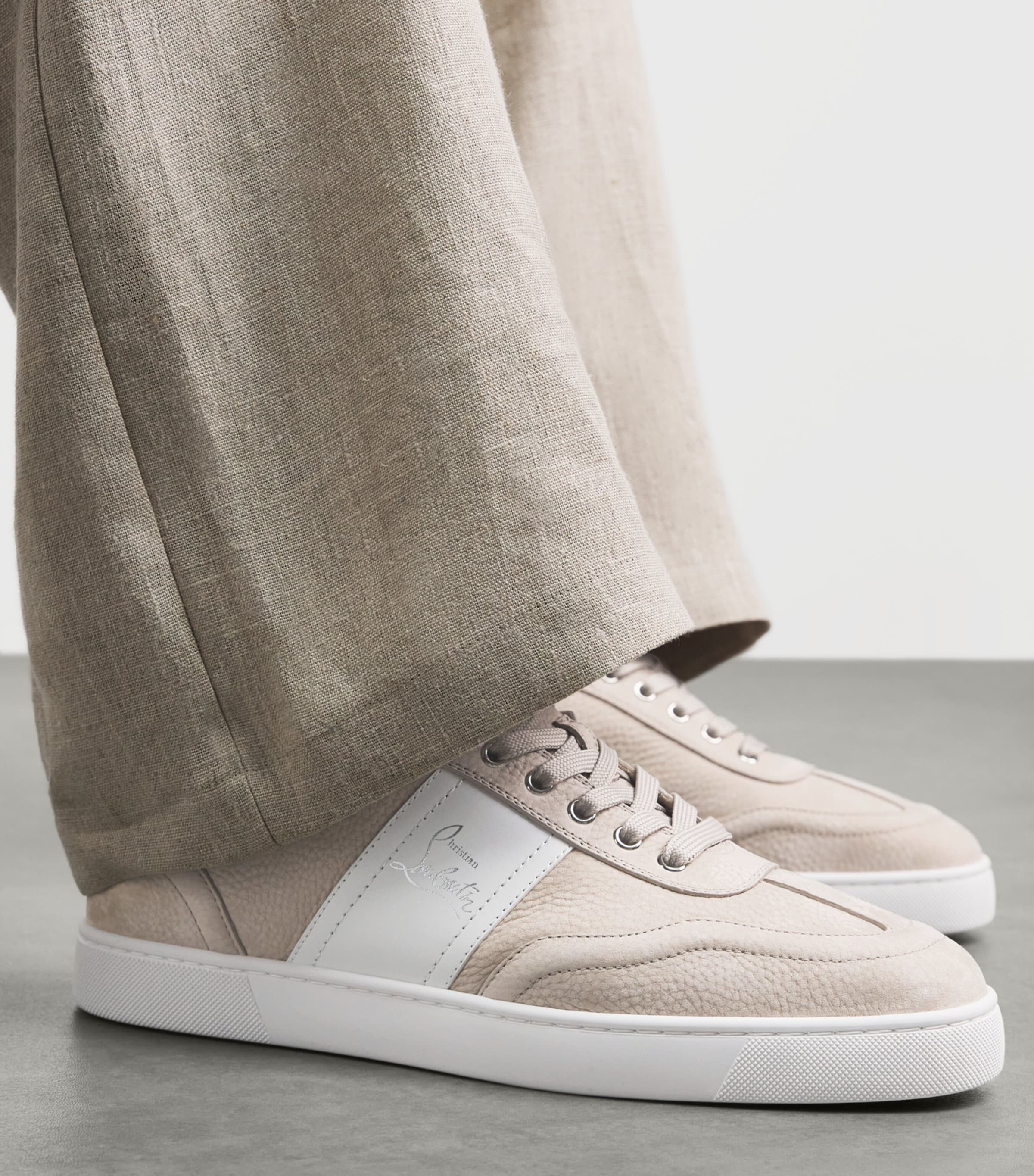 Christian Louboutin Retero Leather Low-Top Sneakers Image 2