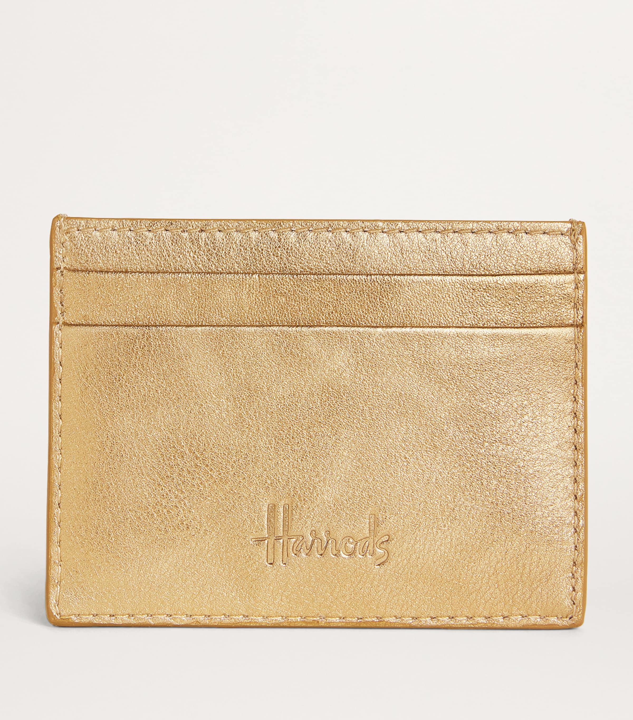 Leather Metallic Card Holder GOLD Image 2