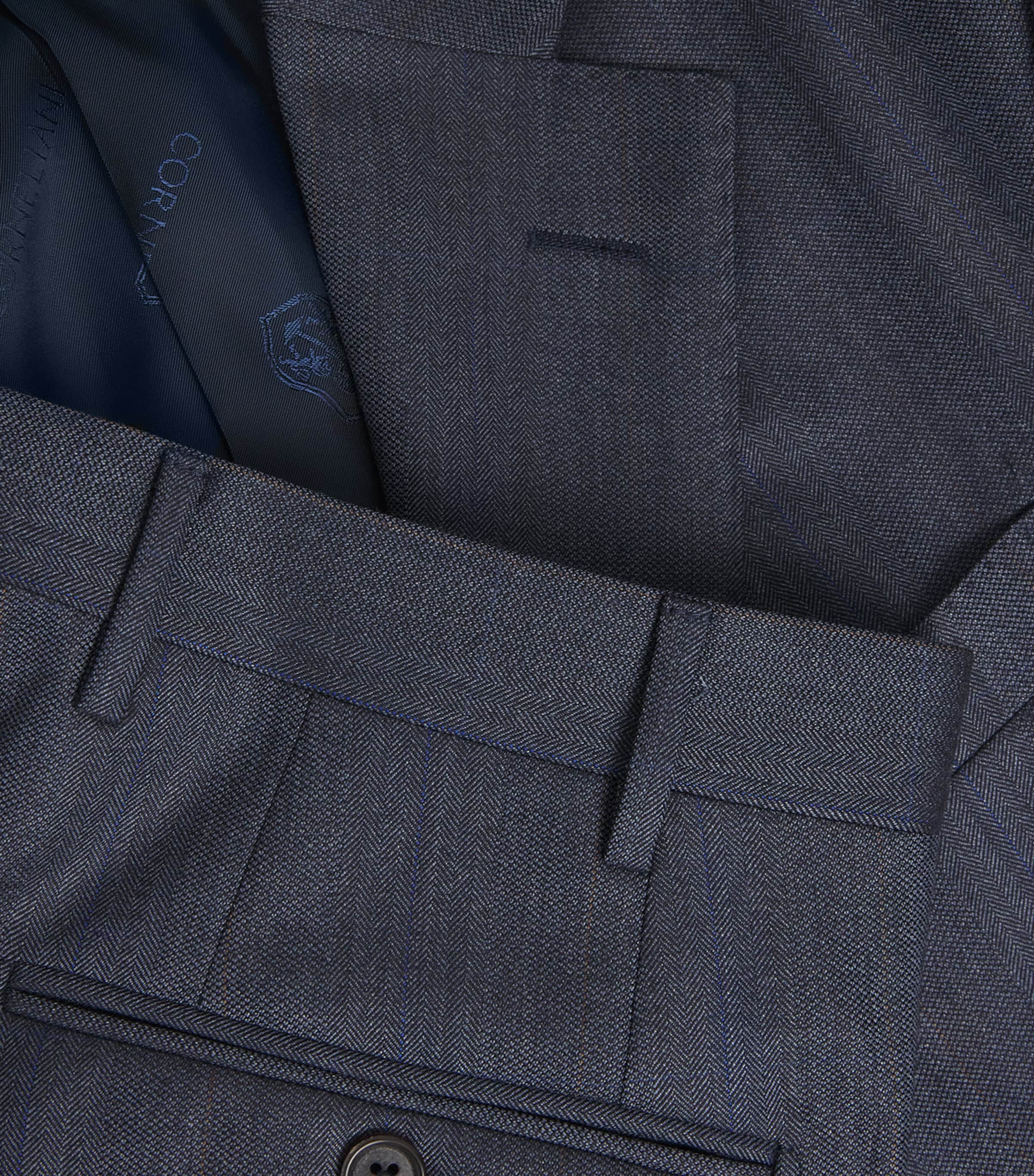 Virgin Wool 2-Piece Suit 01 NAVY BLUE Image 5