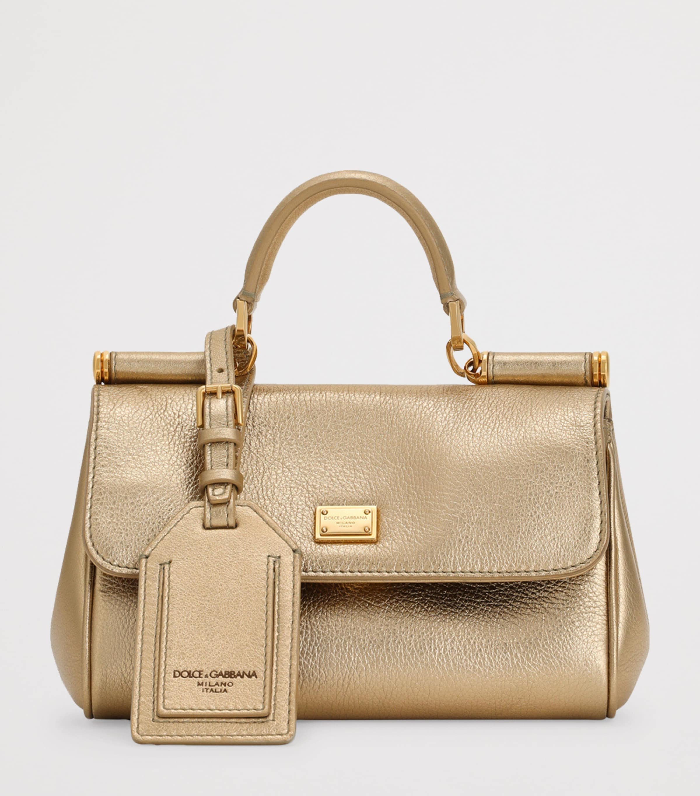 Laminated Calfskin My Sicily Cross-Body Bag 8H945-GOLD Image 7