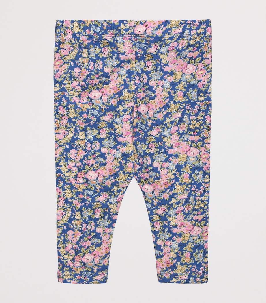 Trotters Tatum Floral Leggings (3-24 Months) Blue Image 2