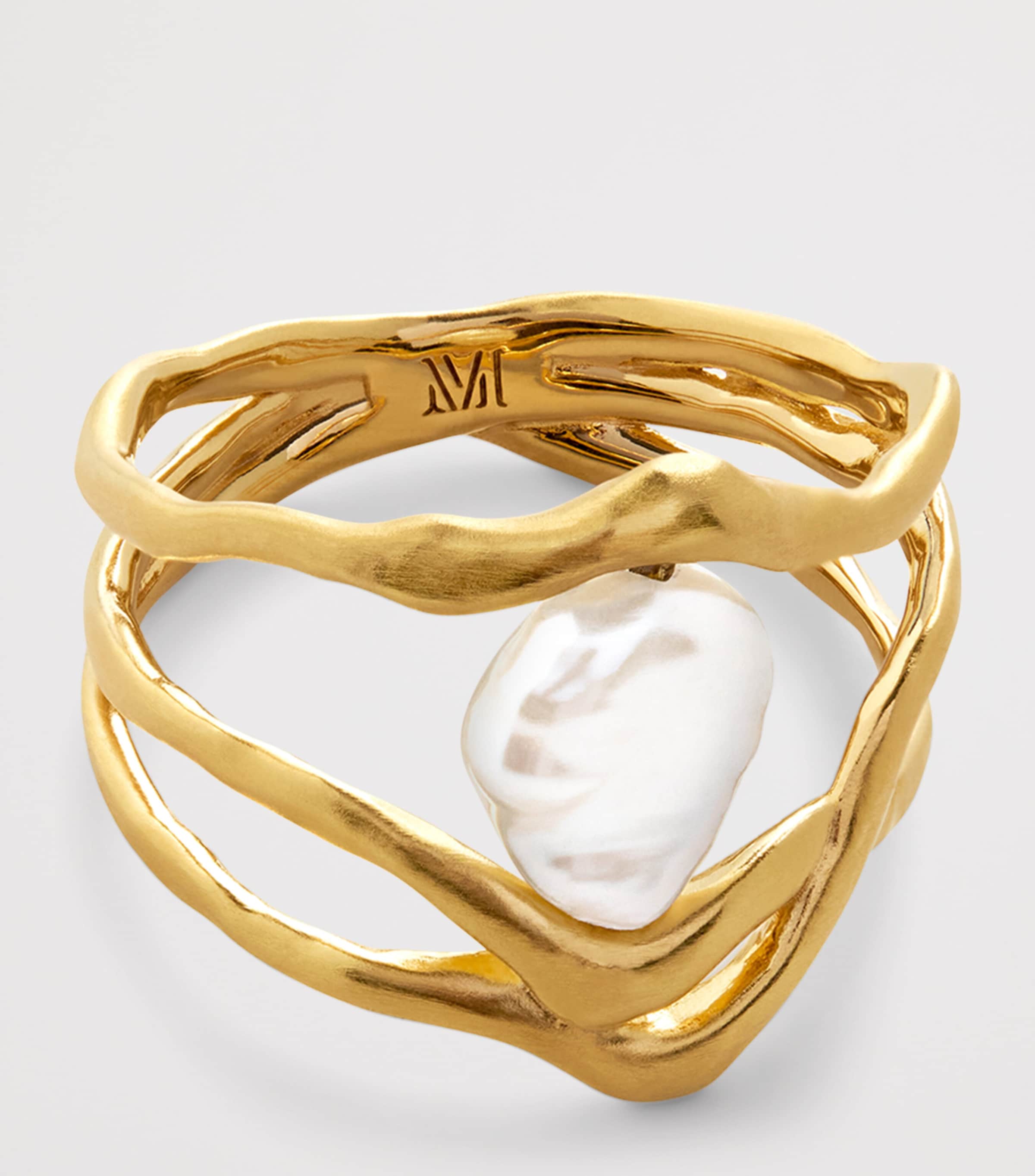 x Amy Powney Gold Vermeil Keshi Pearl Ring 18K GOLD VERMEIL Image 2