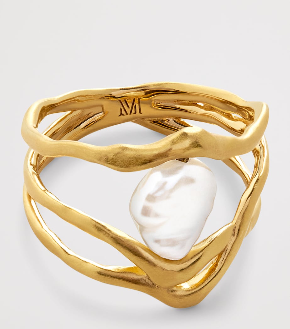 x Amy Powney Gold Vermeil Keshi Pearl Ring 18K GOLD VERMEIL Image 2