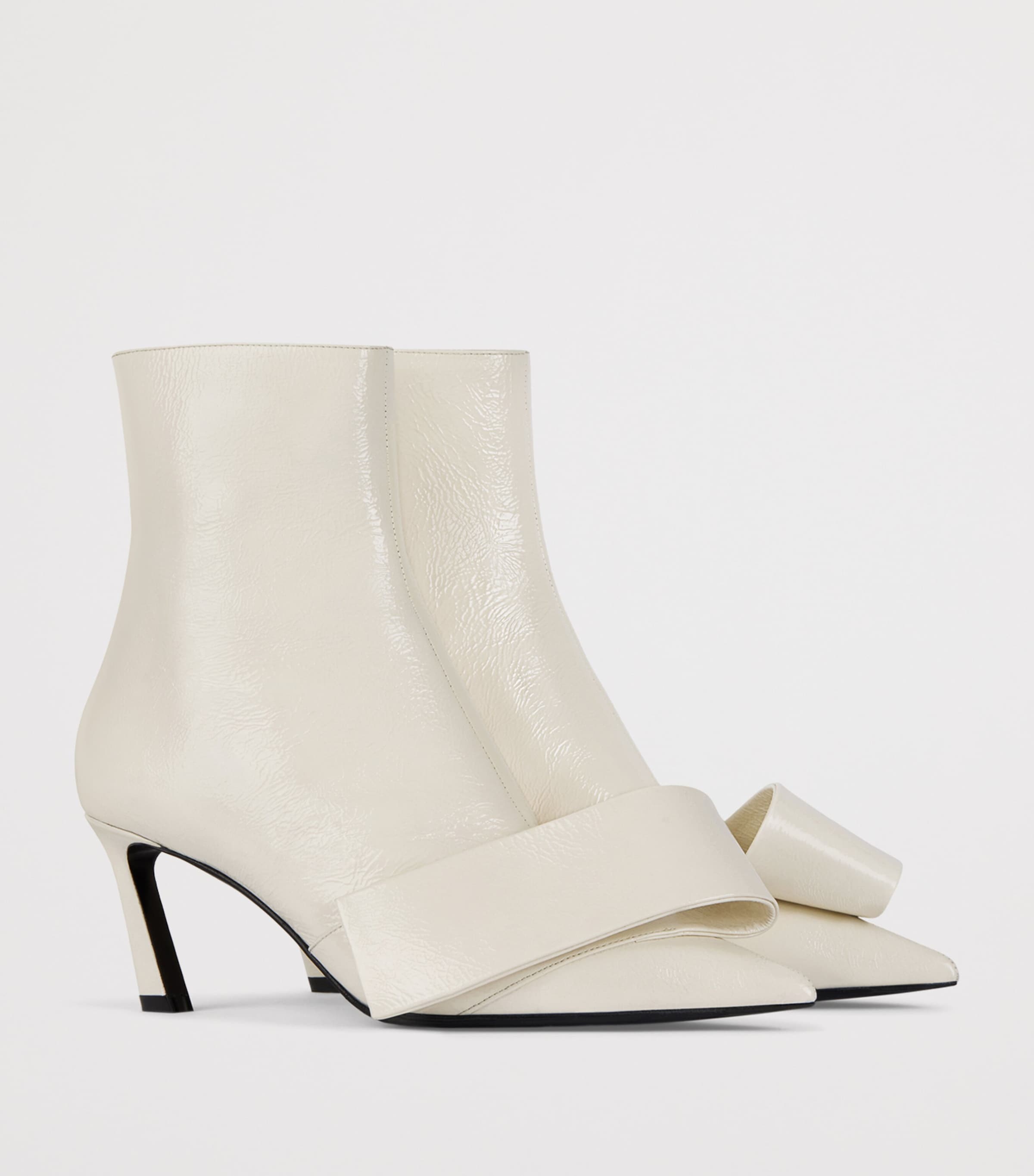 Givenchy Leather Twisted Ribbon Ankle Boots 65 Image 3