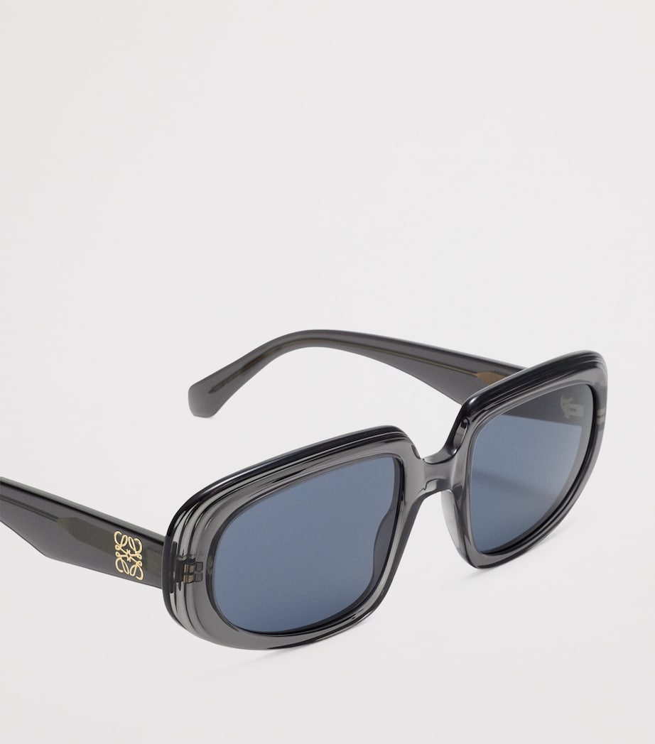 LOEWE Rectangular Steps Sunglasses Transparent Asphalt Image 4