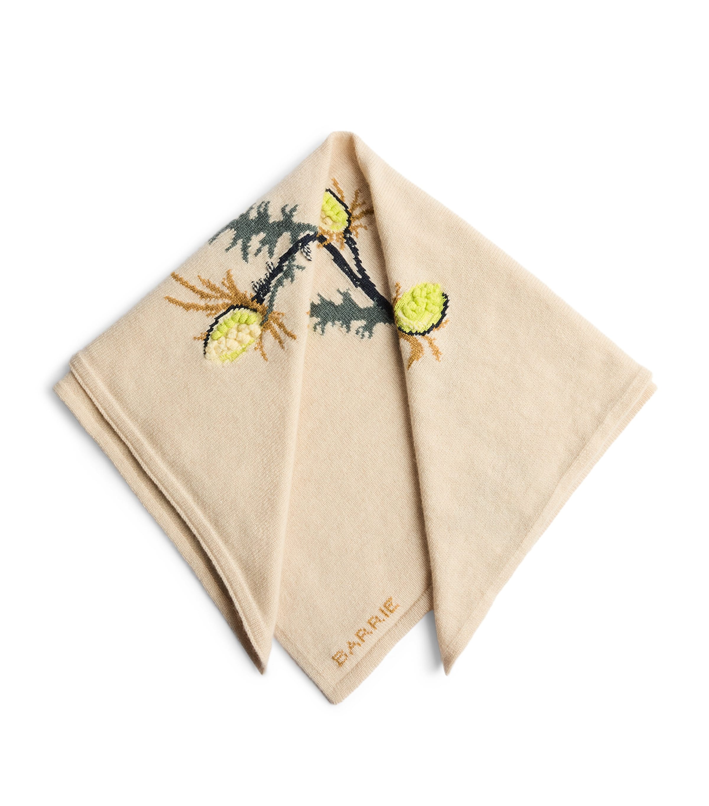 Barrie Womens Cashmere Thistle Scarf Canvas Multi Image 1