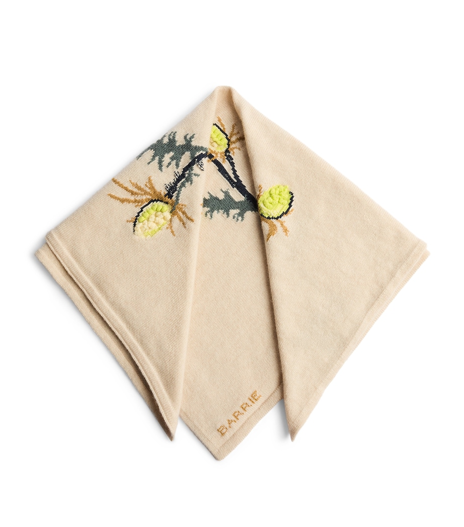 Barrie Womens Cashmere Thistle Scarf Canvas Multi Image 1