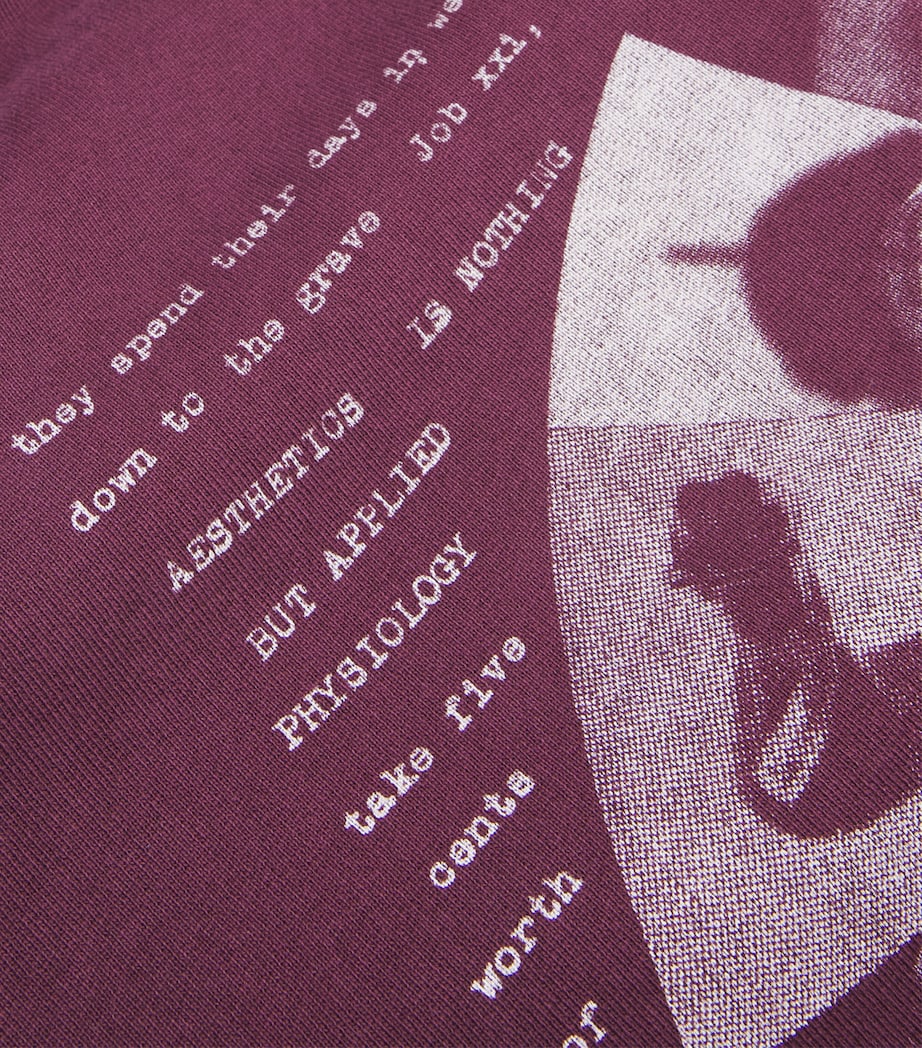 Cotton Remember Me Hoodie BURGUNDY Image 5