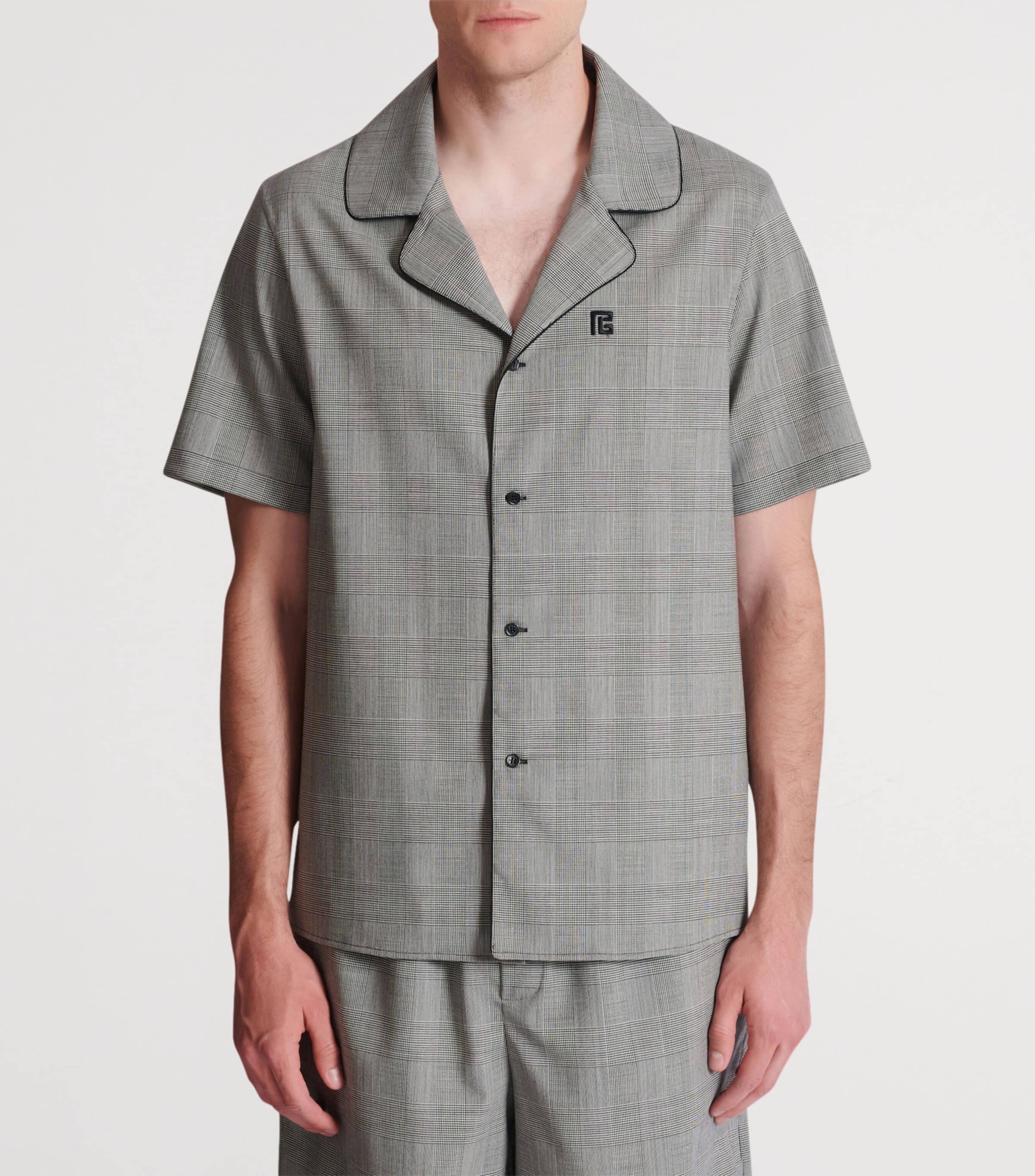 Virgin Wool Check Shirt EAB NOIR/BLANC Image 4