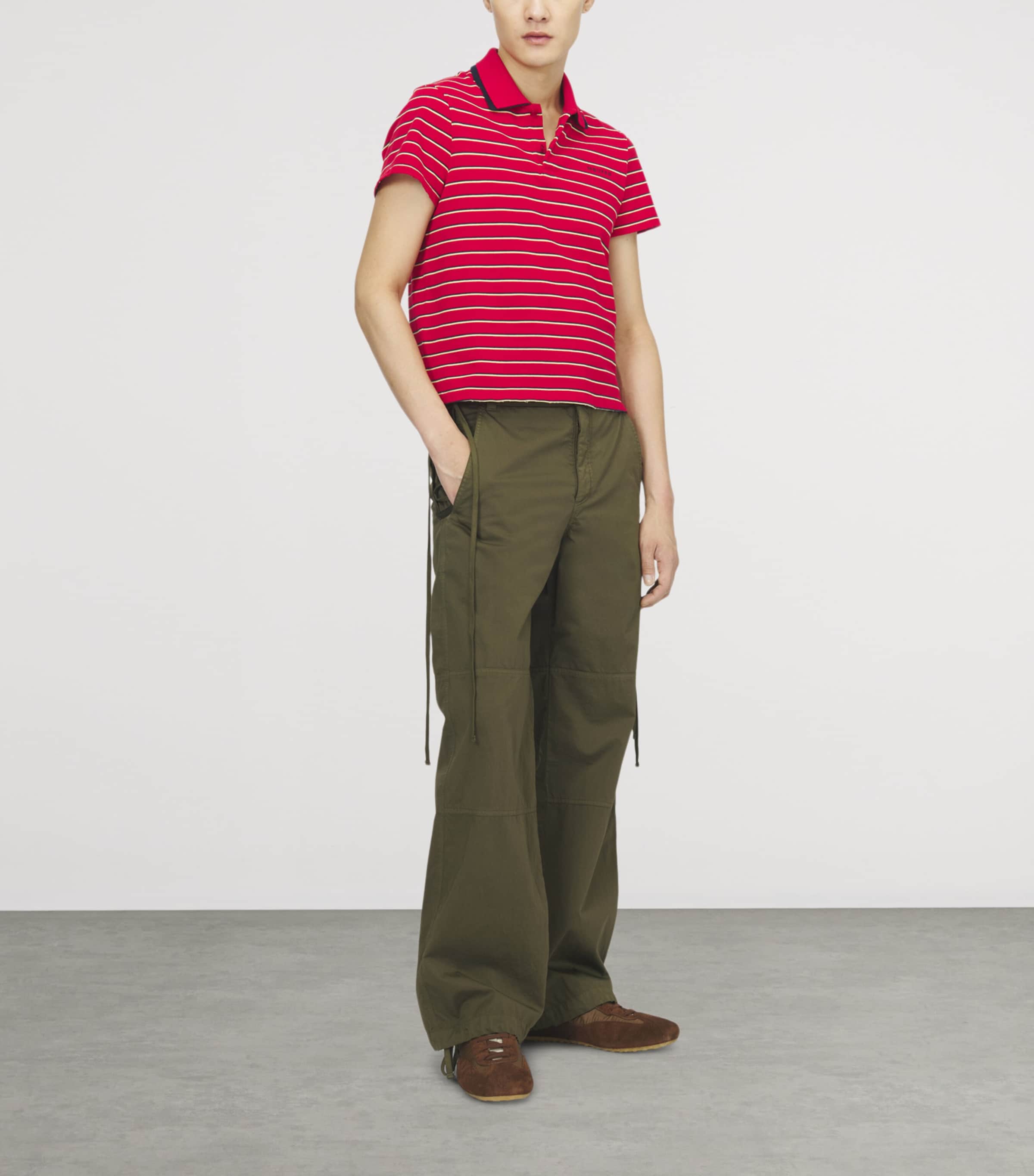 McQueen Mens Stripe Polo Shirt Image 2