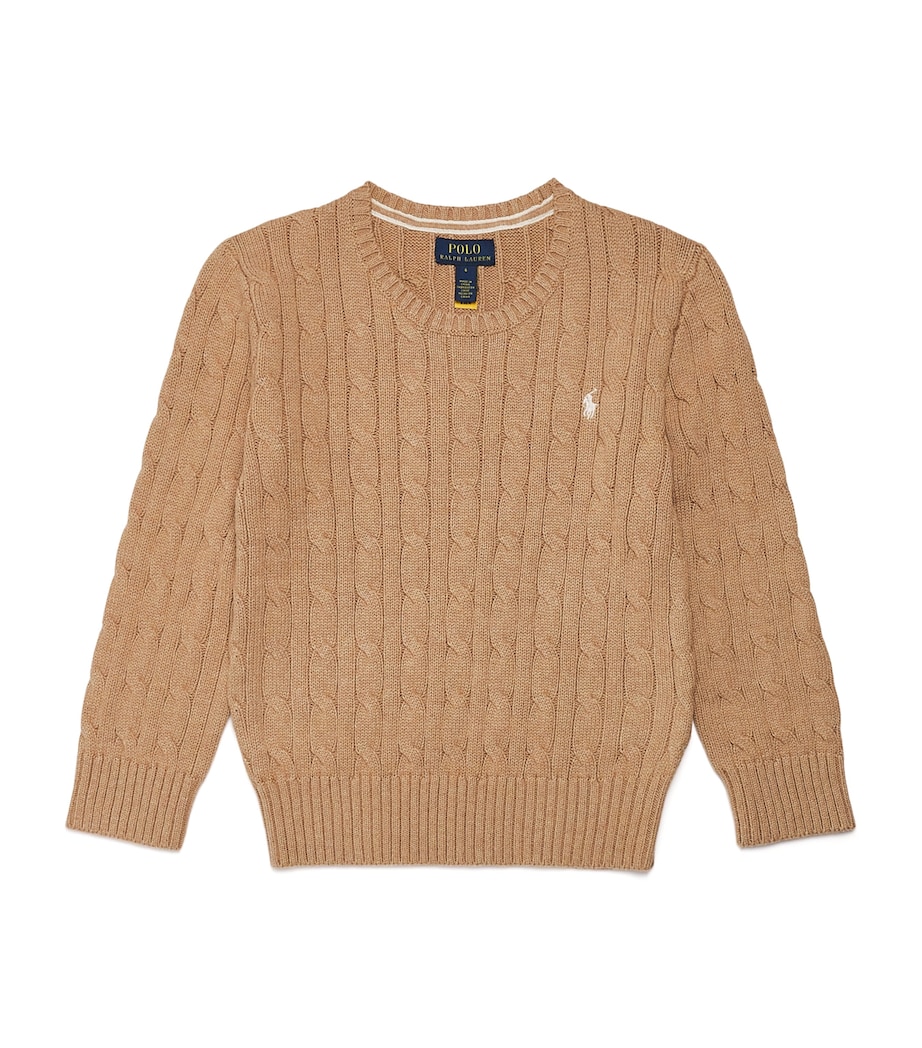Ralph Lauren Kids Beige Cotton Cable-Knit Sweater (6-14 Years) | Harrods HK