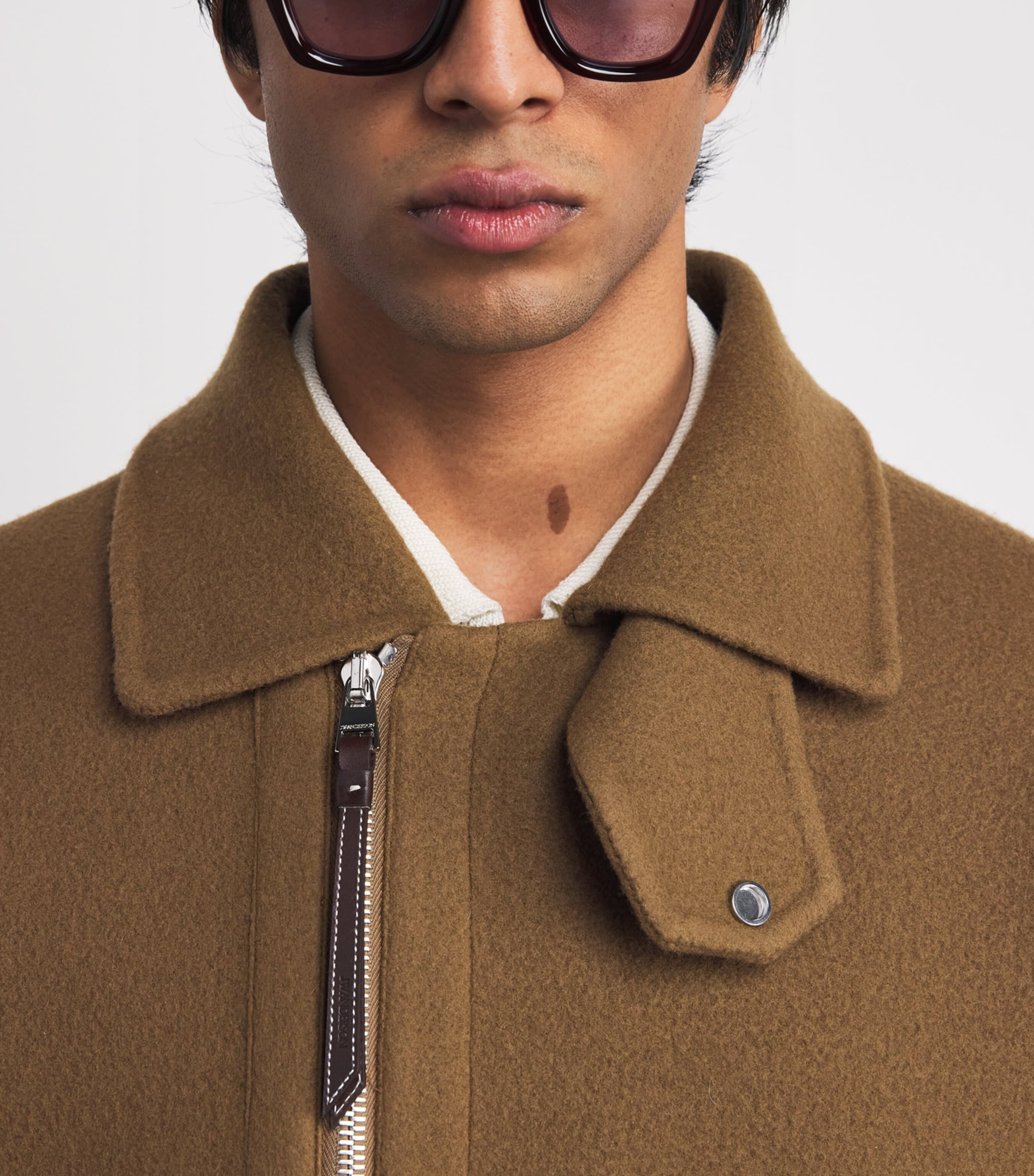 Double-Faced Wool-Cashmere Fireman Coat TOBACCO 619 Image 6