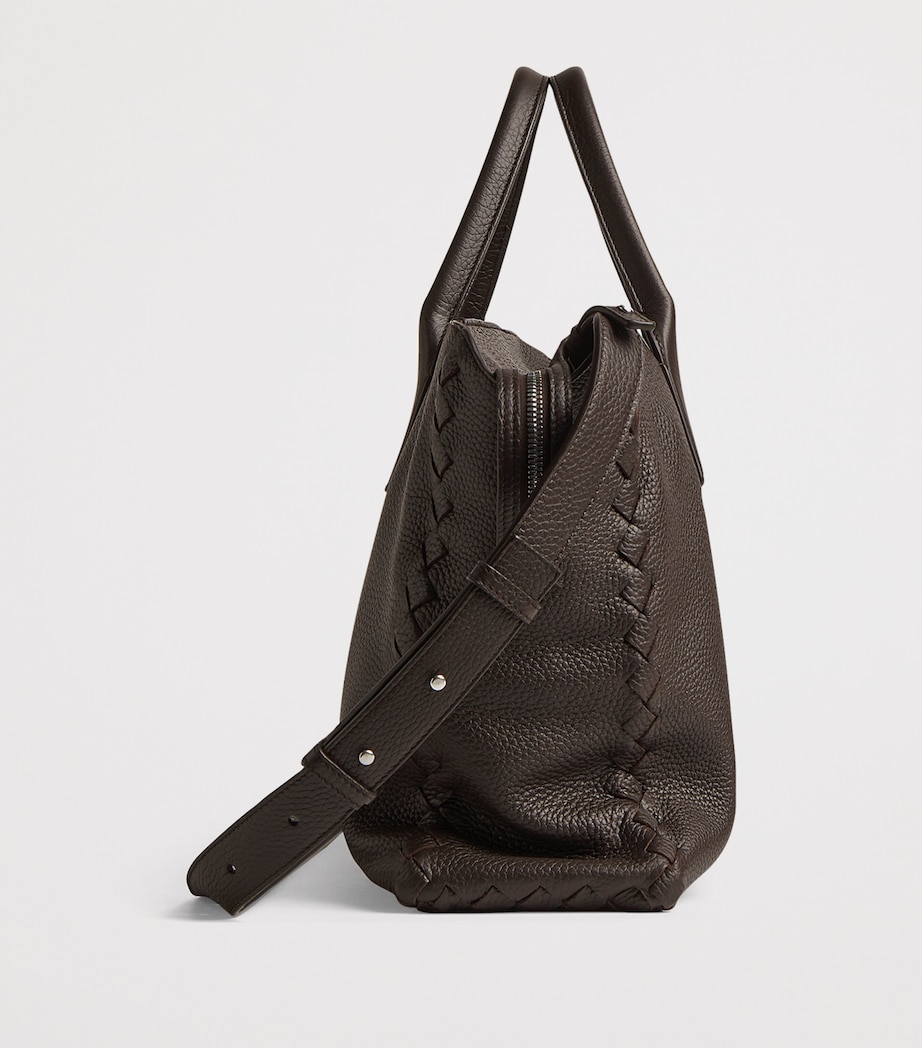 Large Grained Leather Interview Briefcase 2145 Image 4