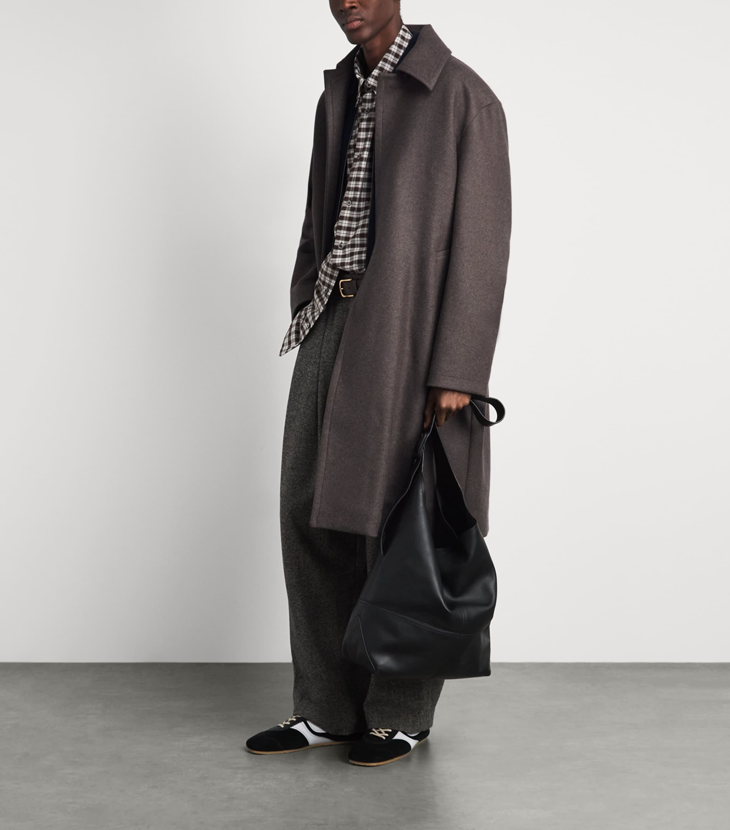 A.P.C. Mens Wool-Blend Auster Overcoat Pca Marron Chine Image 2
