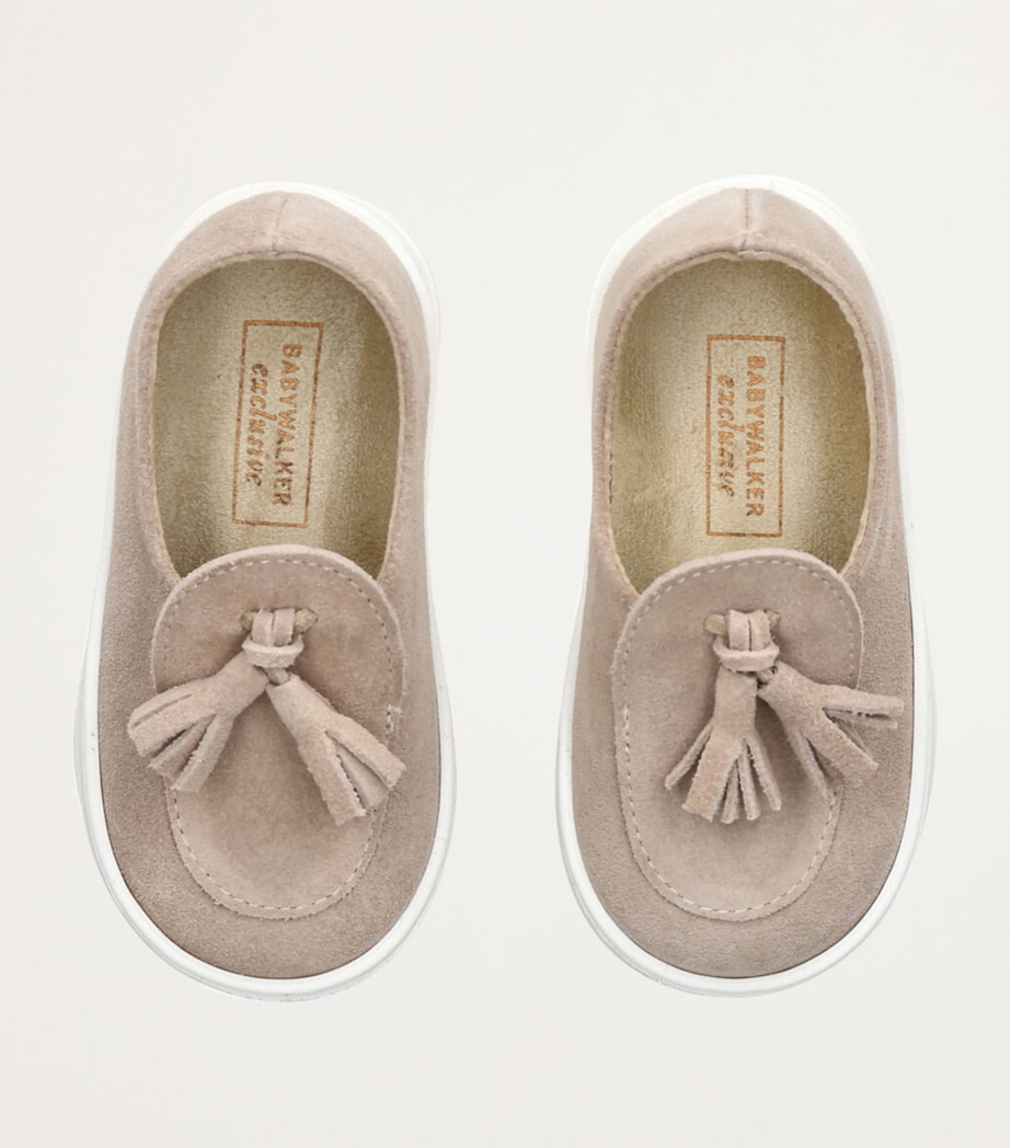 Suede Tassel Loafers BEIGE Image 4