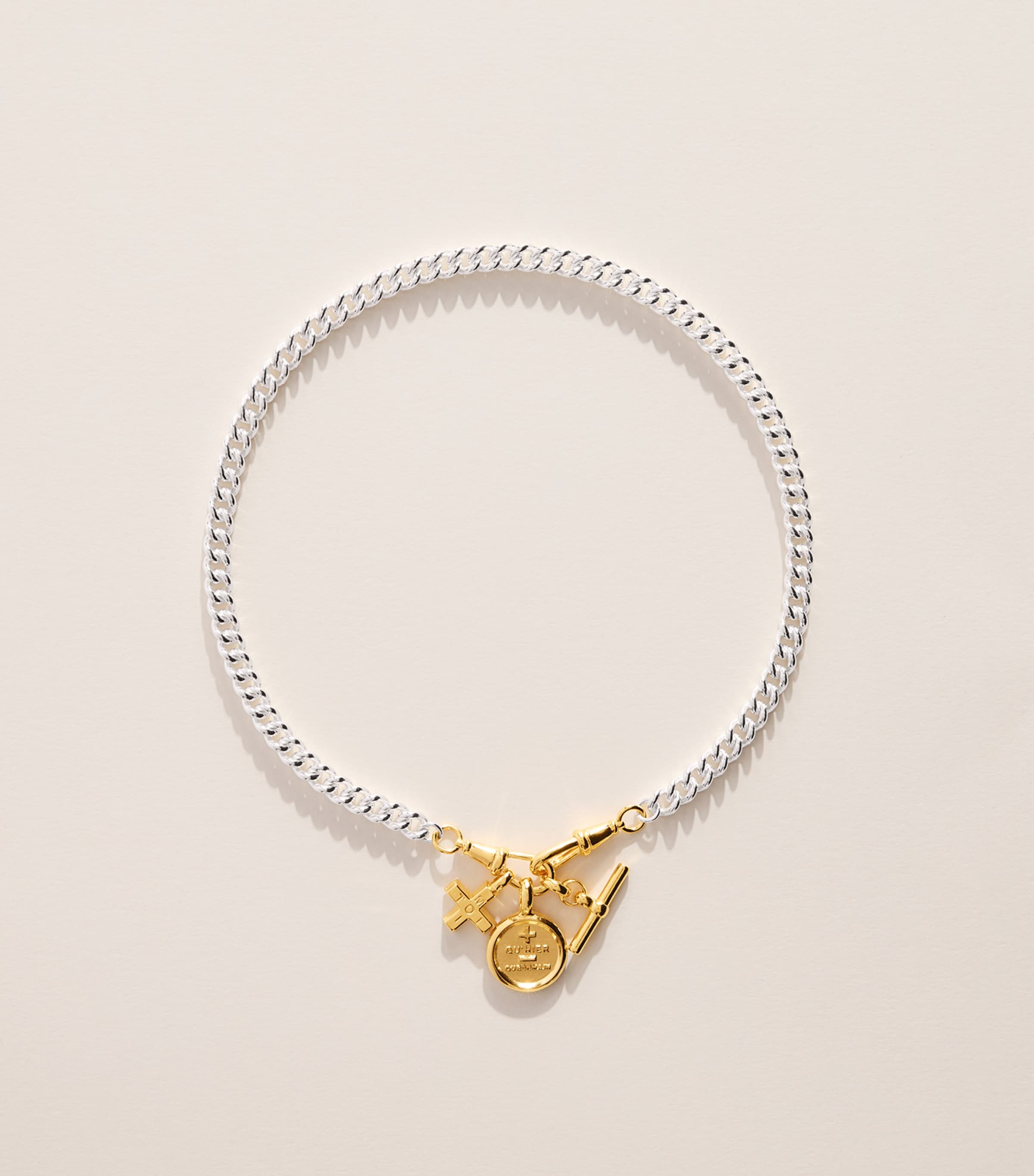 TILLY SVEAAS Gold-Plated Moi + Toi Cluster Necklace Silver/gold Image 1