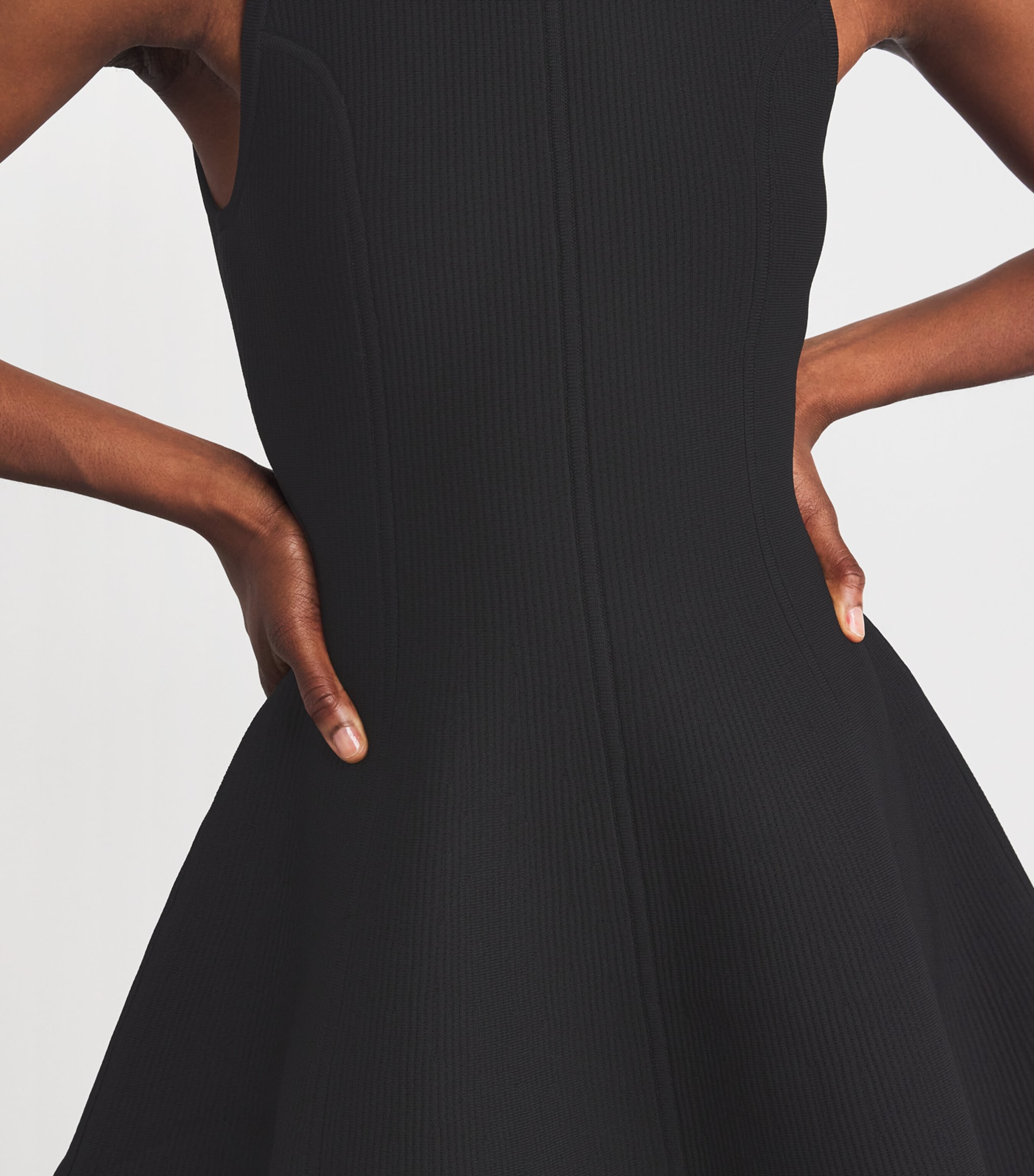 Embellished Flared Mini Dress BLACK Image 6