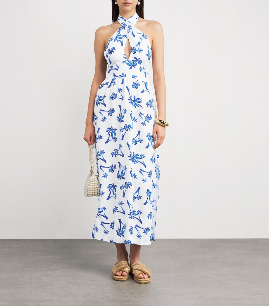 Linen Palm Beach Maxi Dress PRT-PRT Image 2