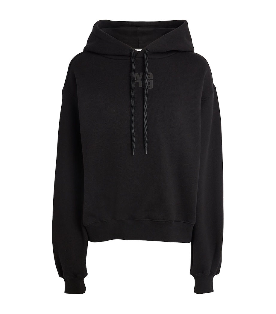 Cotton Logo Hoodie BLACK 001 Image 1