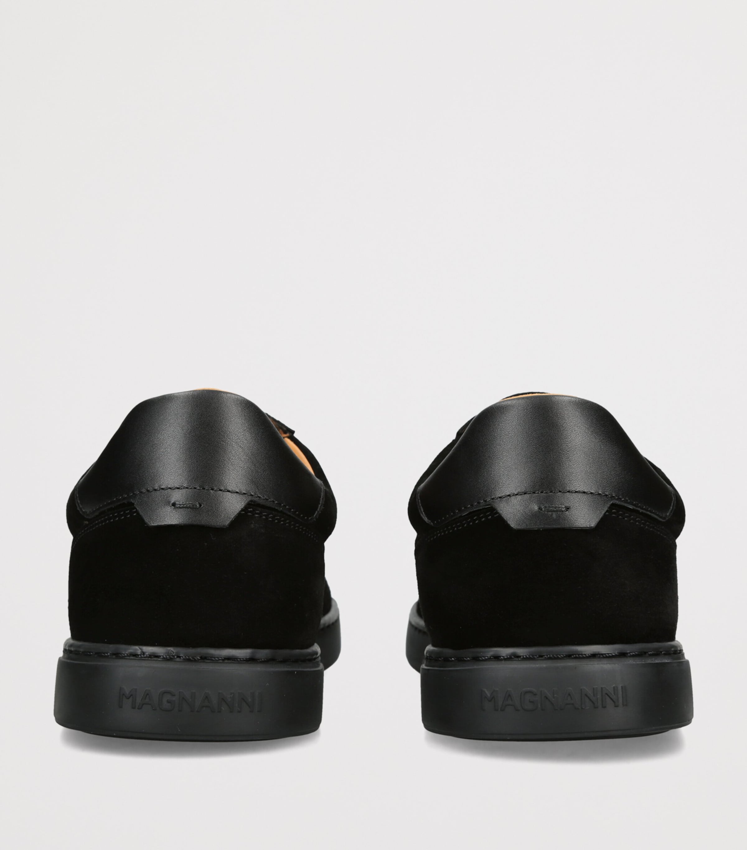 Magnanni Suede Laceless Sneakers Black Image 2