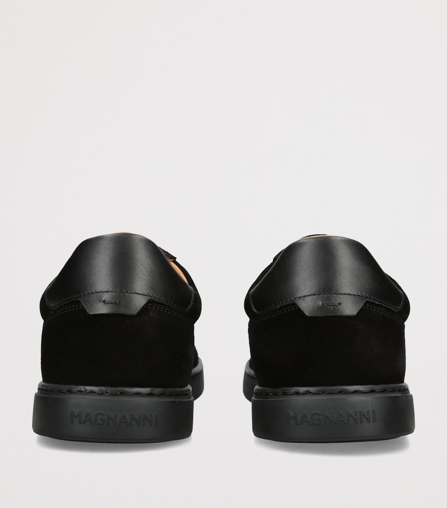 Magnanni Suede Laceless Sneakers Black Image 2